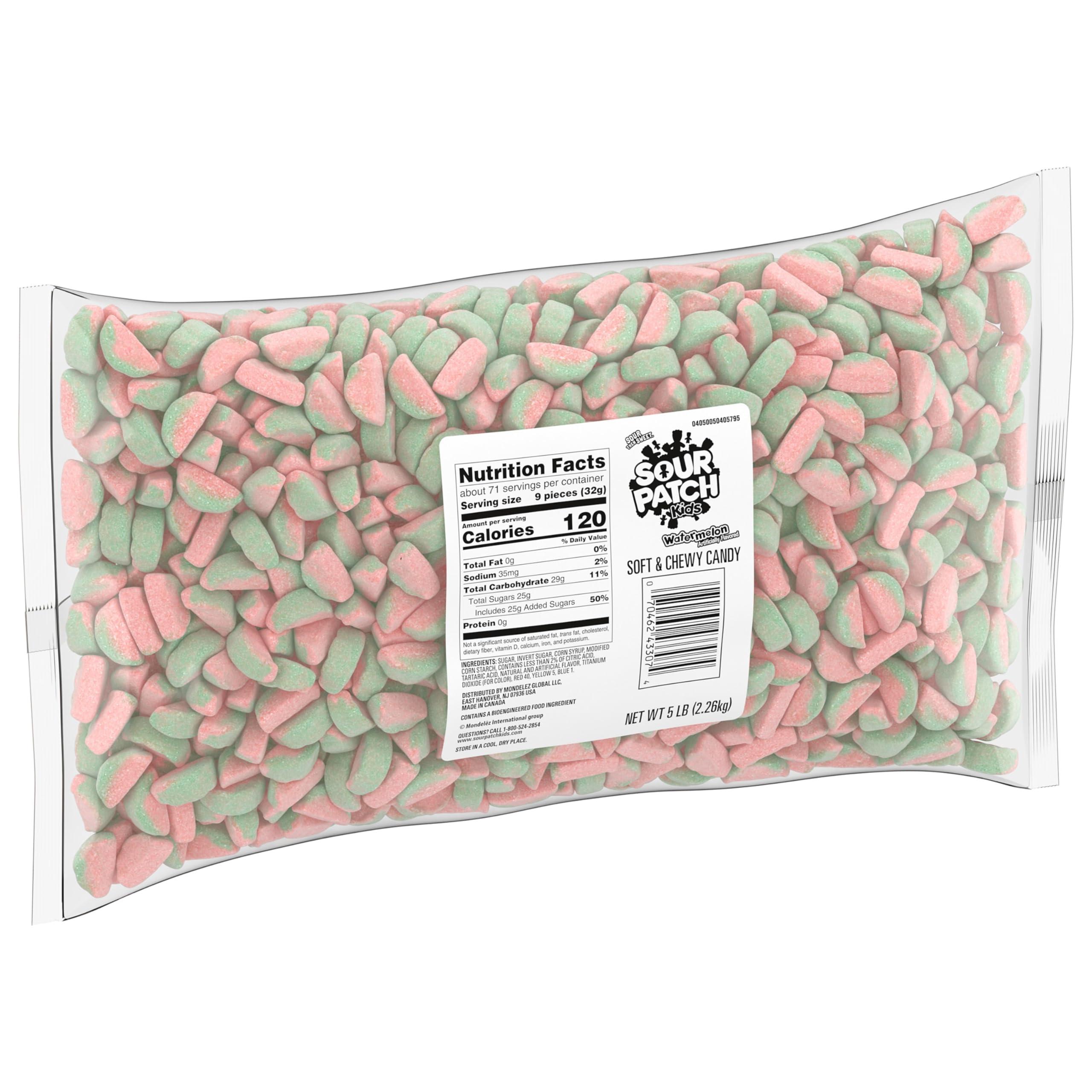 SOUR PATCH KIDS Watermelon Soft & Chewy Candy, Bulk Candy, 5 lb - Image 10