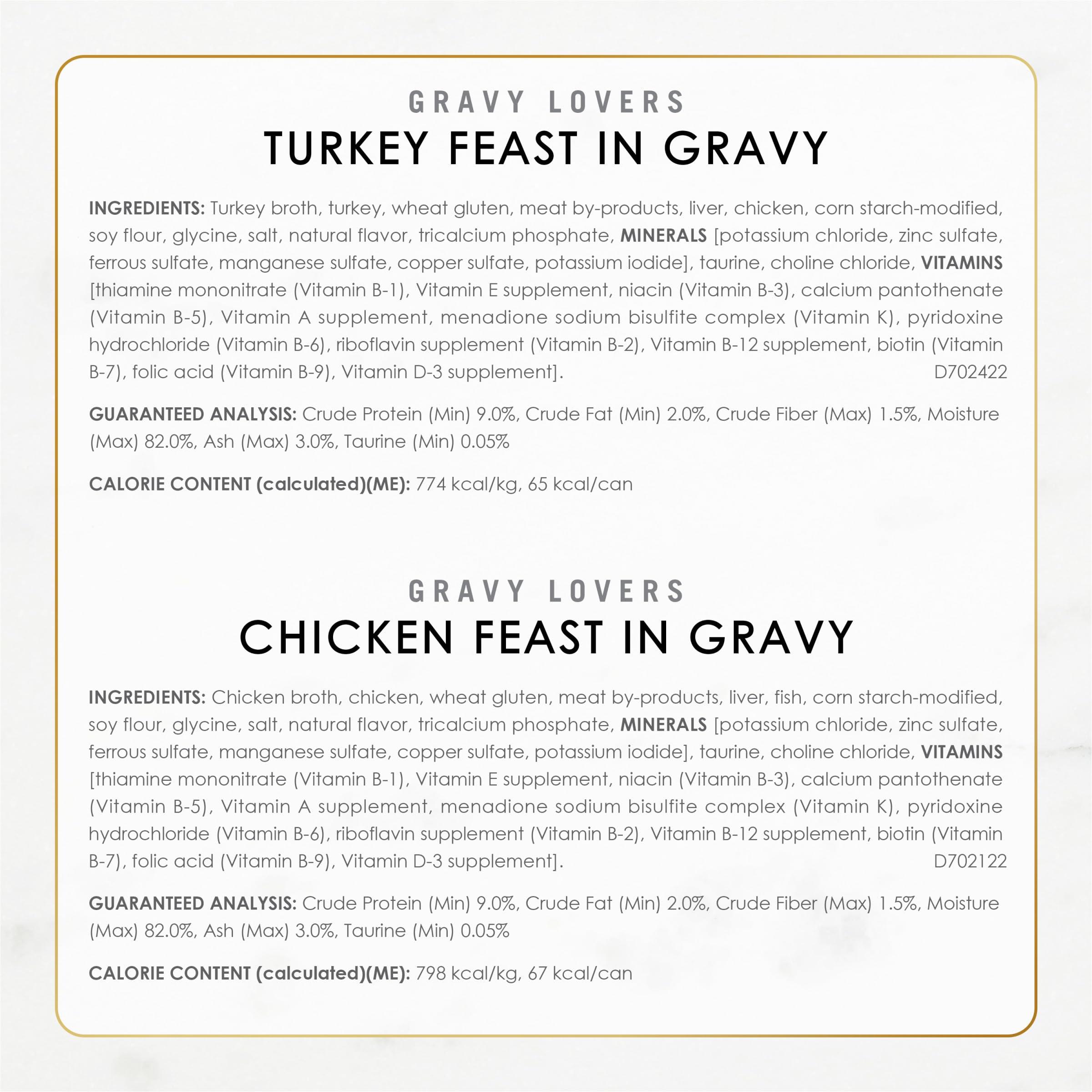 Purina Fancy Feast Gravy Lovers Poultry and Beef Grilled Gourmet Wet Cat Food Variety Pack - (Pack of 24) 3 oz. Cans - Image 6