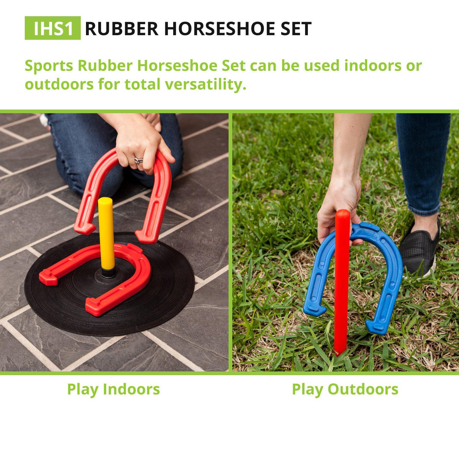 Champion Sports Indoor/Outdoor Horseshoe Set Red - Image 4