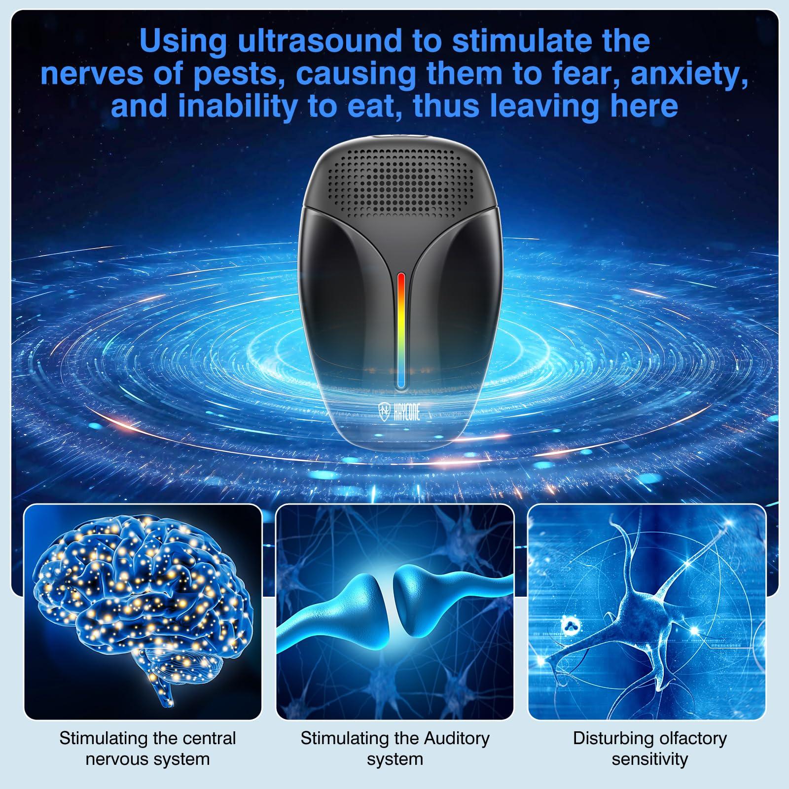 2025 Upgraded Ultrasonic Repeller & Insect Indoor Repeller,Ultrasonic and Repellent for Roach,Rodent,Mouse,Bugs,Mosquito,Mice,Spider,Ant,3 Mode Switching,6 Packs - Image 6