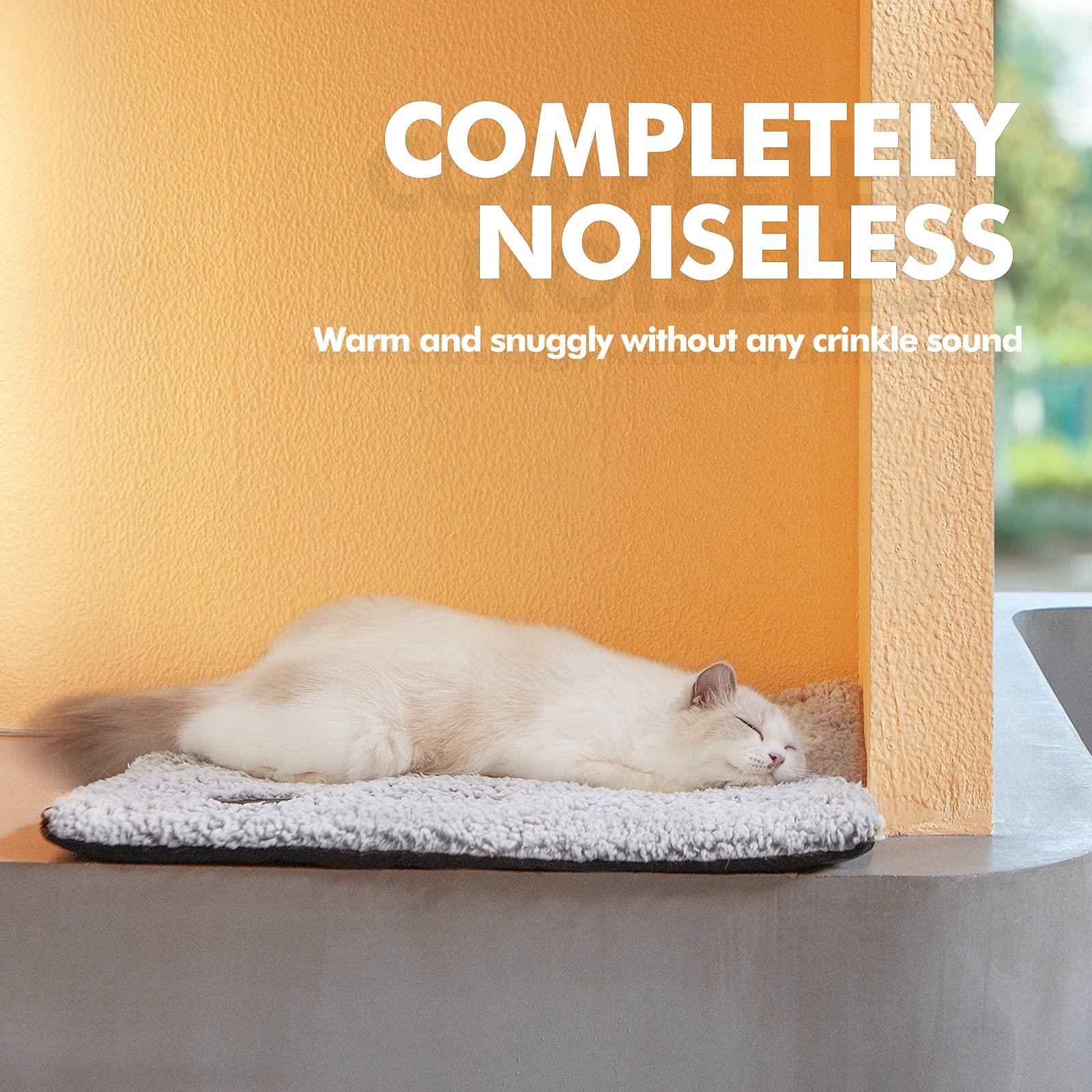 Self Warming Cat Bed Self Heating Cat Dog Mat 24 x 18 inch Extra Warm Thermal Pet Pad for Indoor Outdoor Pets with Removable Cover Non-Slip Bottom Washable Non Electric - Image 2