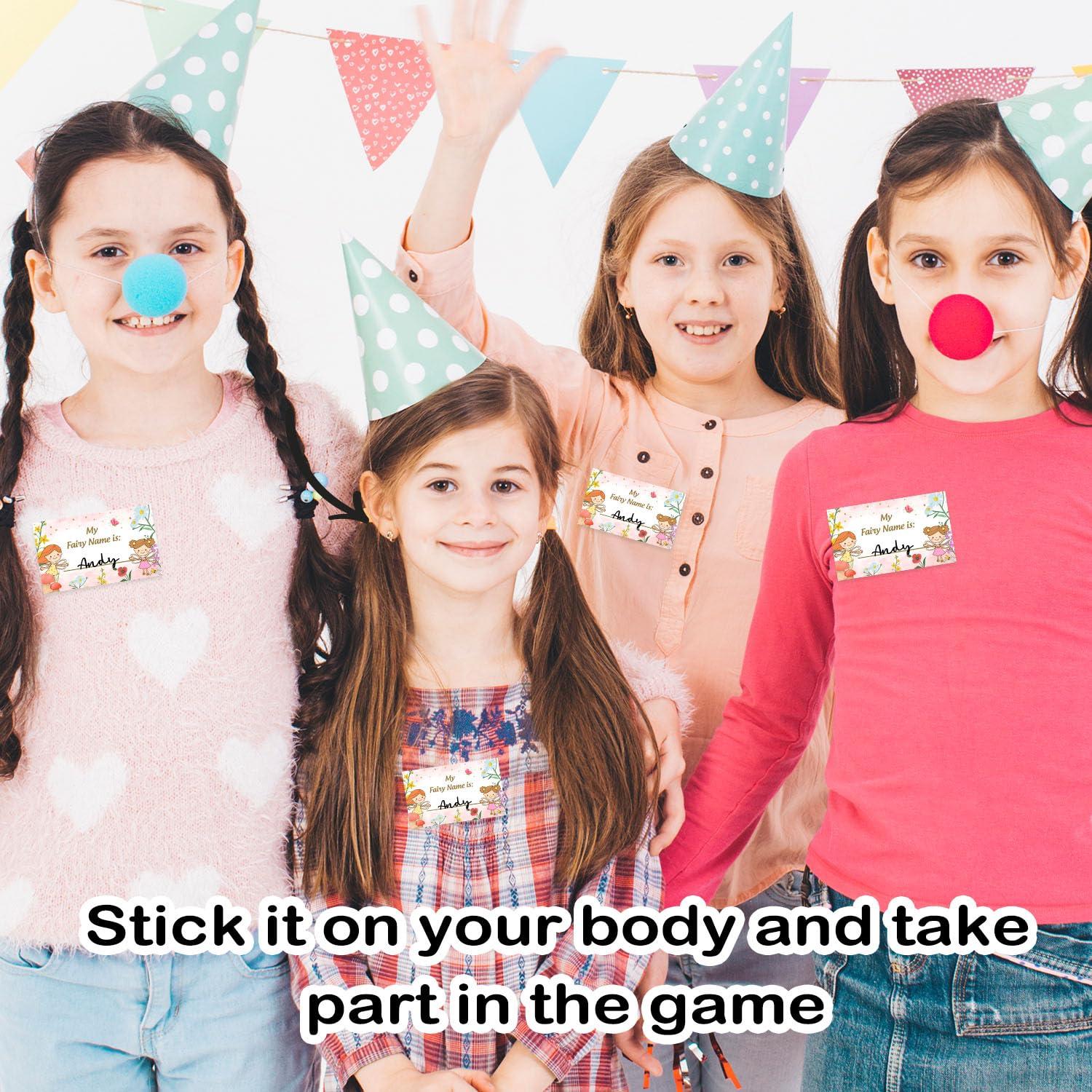 What is Your Fairy Name Game - Fairy birthday party game, Fairy Birthday Party Sign for Girls, Holiday Activity, Kids Fairy Activity Decoration Supplies(1 Fairy Theme Sign and 30 Name Tag Stickers) - Image 4