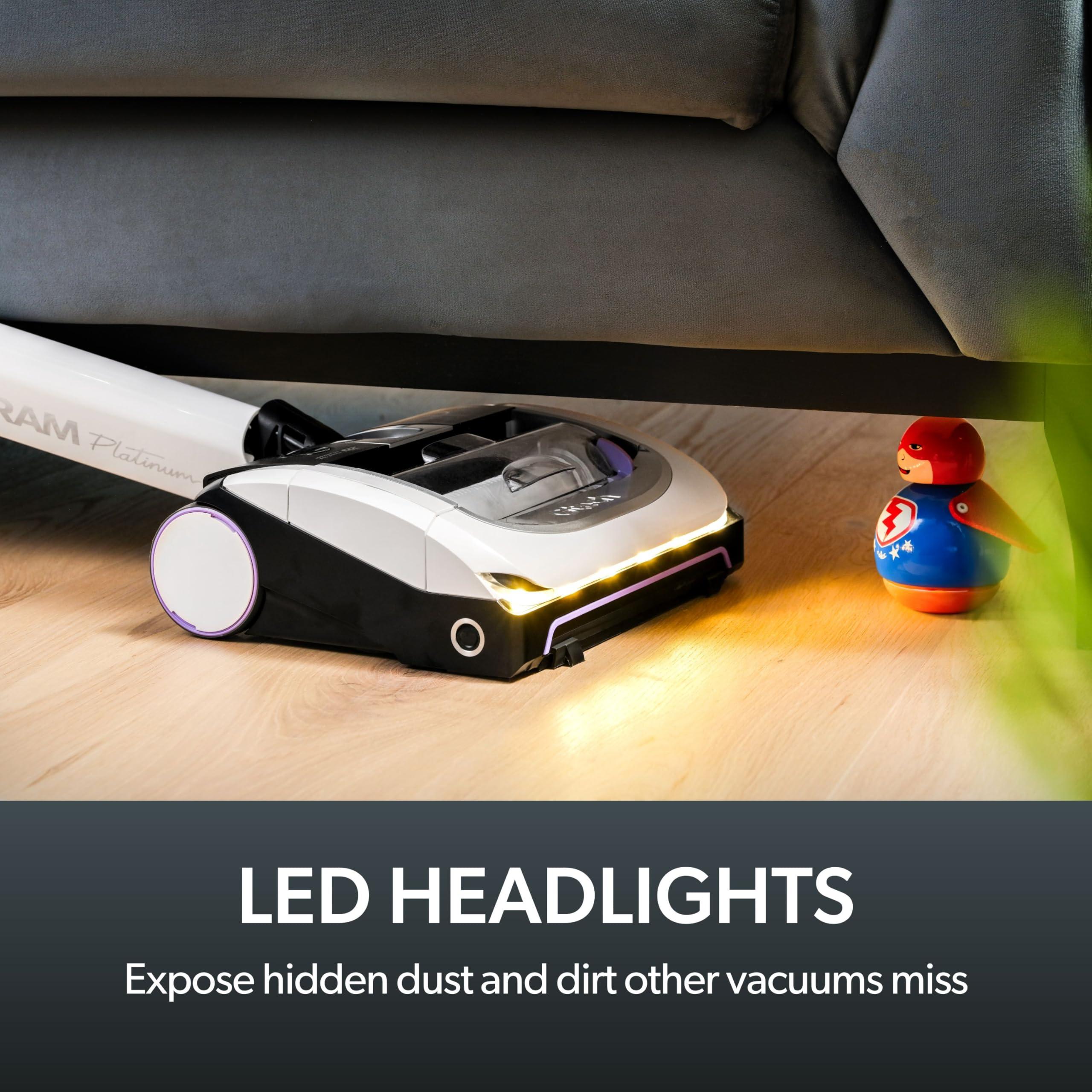 Gtech AirRAM Platinum Cordless Vacuum Cleaner - Includes Anti-Hair Wrap Brush Bar - Perfect for Carpet and Hardwood Floors - Rechargeable 22v Li-ion Battery - Lightweight (7 lbs.) - Image 7