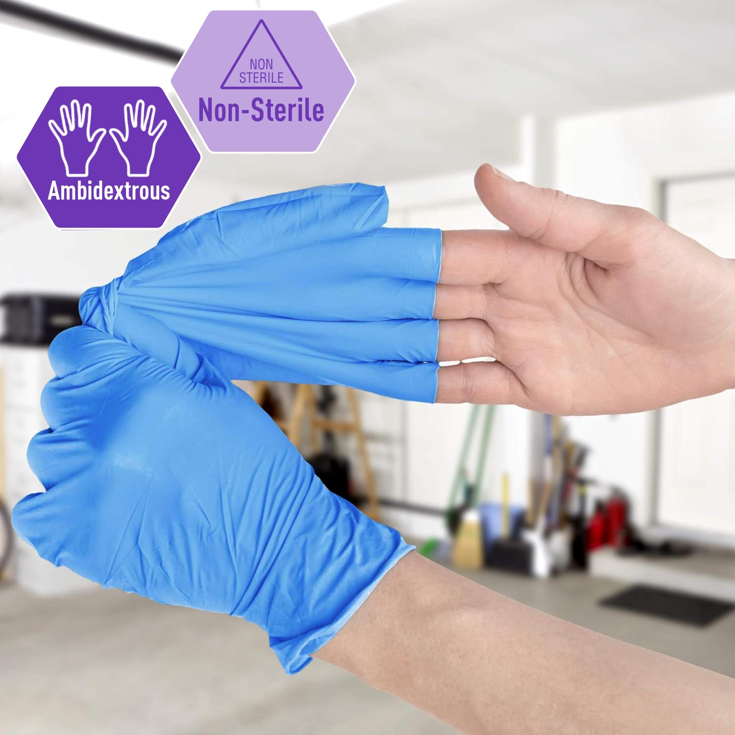 MED PRIDE Disposable Multipurpose Hand Protection Nitrile-Vinyl Blend Exam Gloves, Medium 100 - Powder, Latex & Rubber Free - Single Use Non-Sterile Protective Gloves - Image 2
