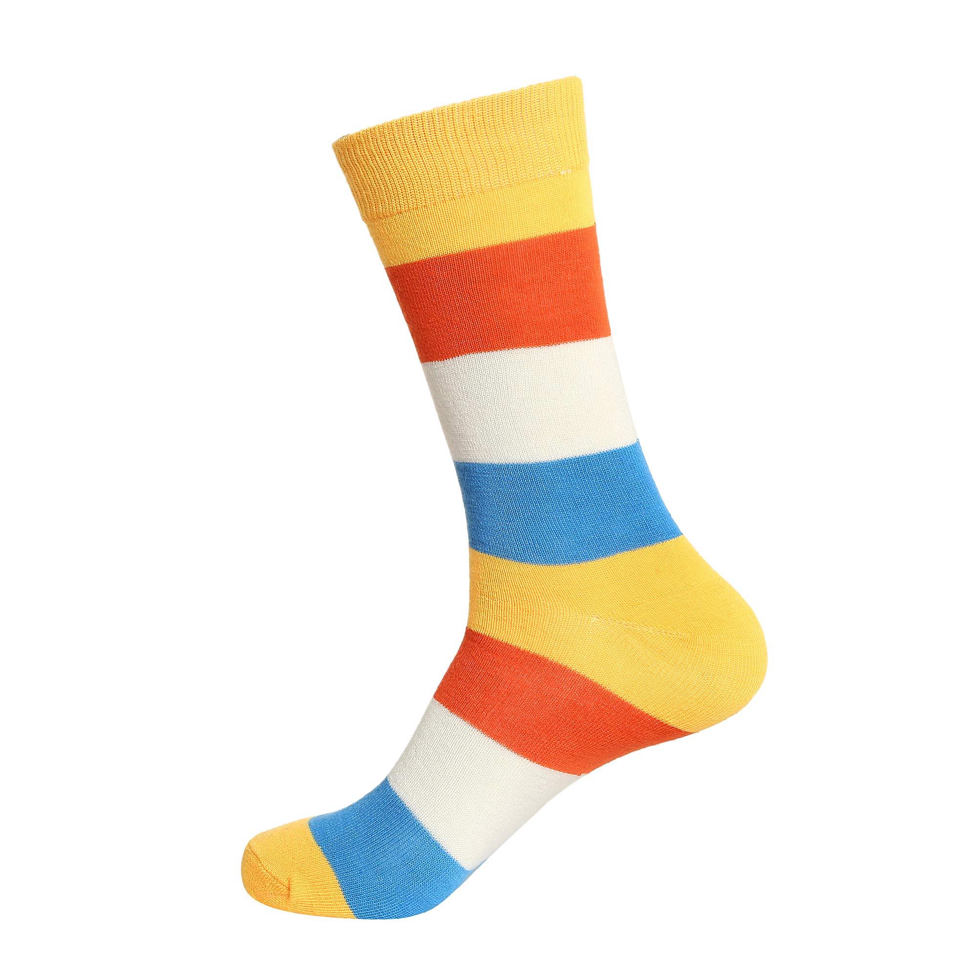 Gelante 12 Pairs Mens Cotton Funny Crazy Colorful Crew Dress Sock - Image 5