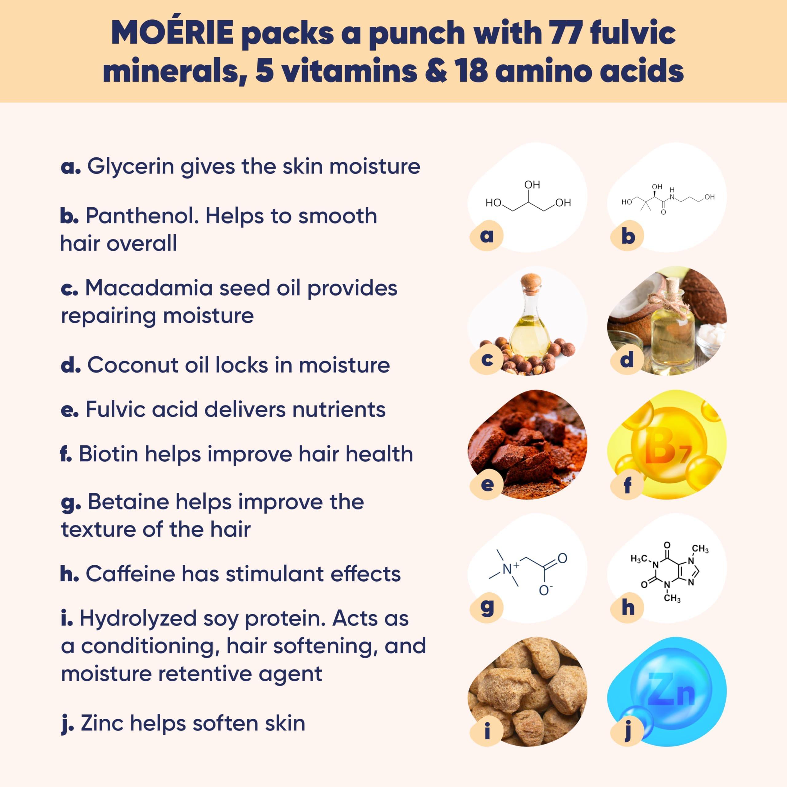 Moerie Volumizing Shampoo and Conditioner for Hair Loss - Thickening Products with Ingredients of Natural Origin - Over 100 Active Ingredients for Thick, Long, Luscious Hair, 2 X 8.45 Fl Oz - Image 4