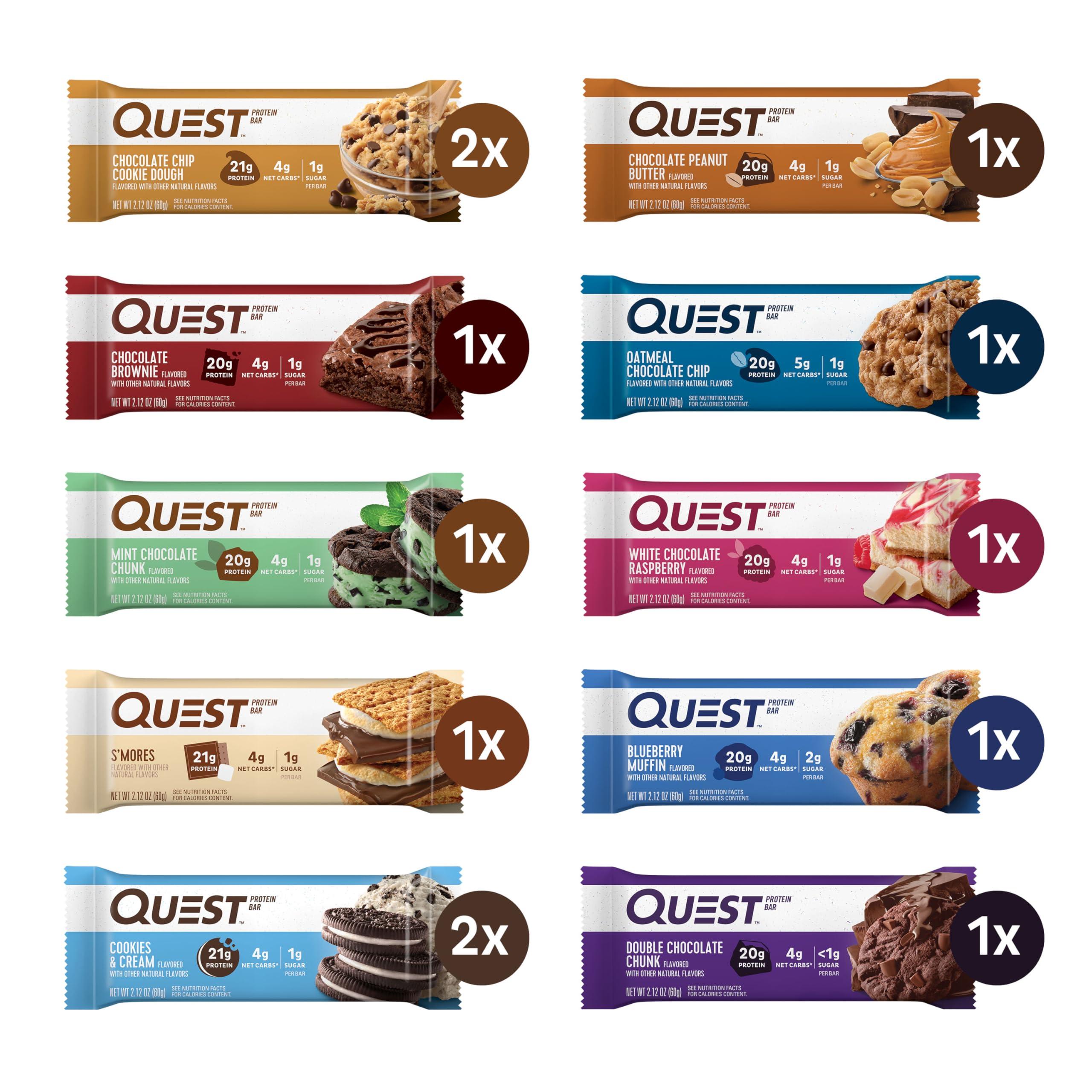 Quest Nutrition Ultimate Variety Pack Protein Bars, High Protein, Low Carb, Gluten Free, Keto Friendly, 12 Count - Image 4