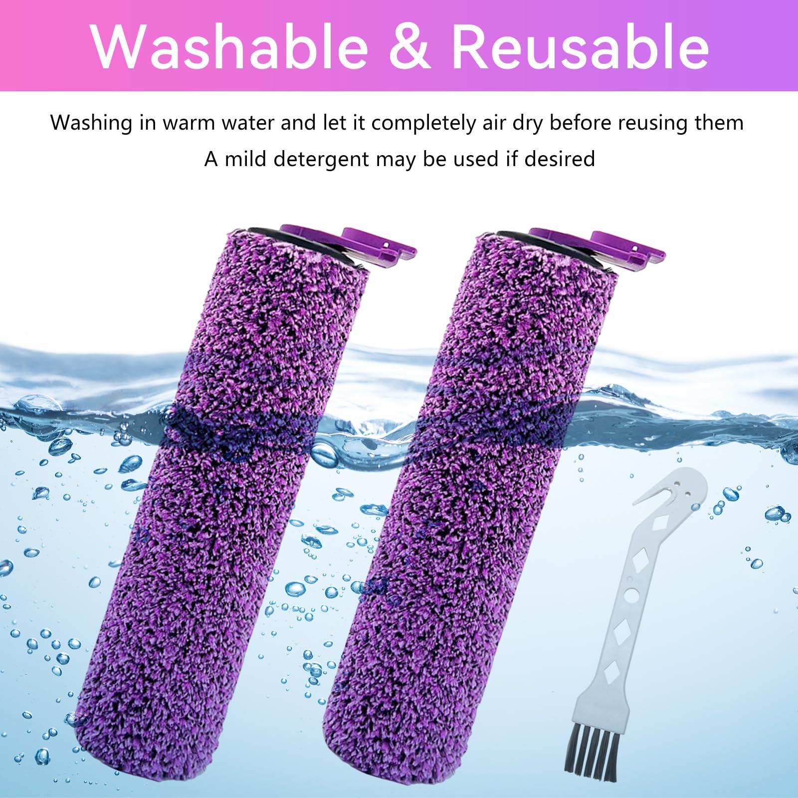 MengTiger Roller Brush Replacement Parts for Shark Hydroduo WW200/ WW201/ WW205/ WW201Q Cordless Wet Dry Hard Floor Vacuum Cleaner, 2 Roller Brush 1 Cleaning Brush - Image 7