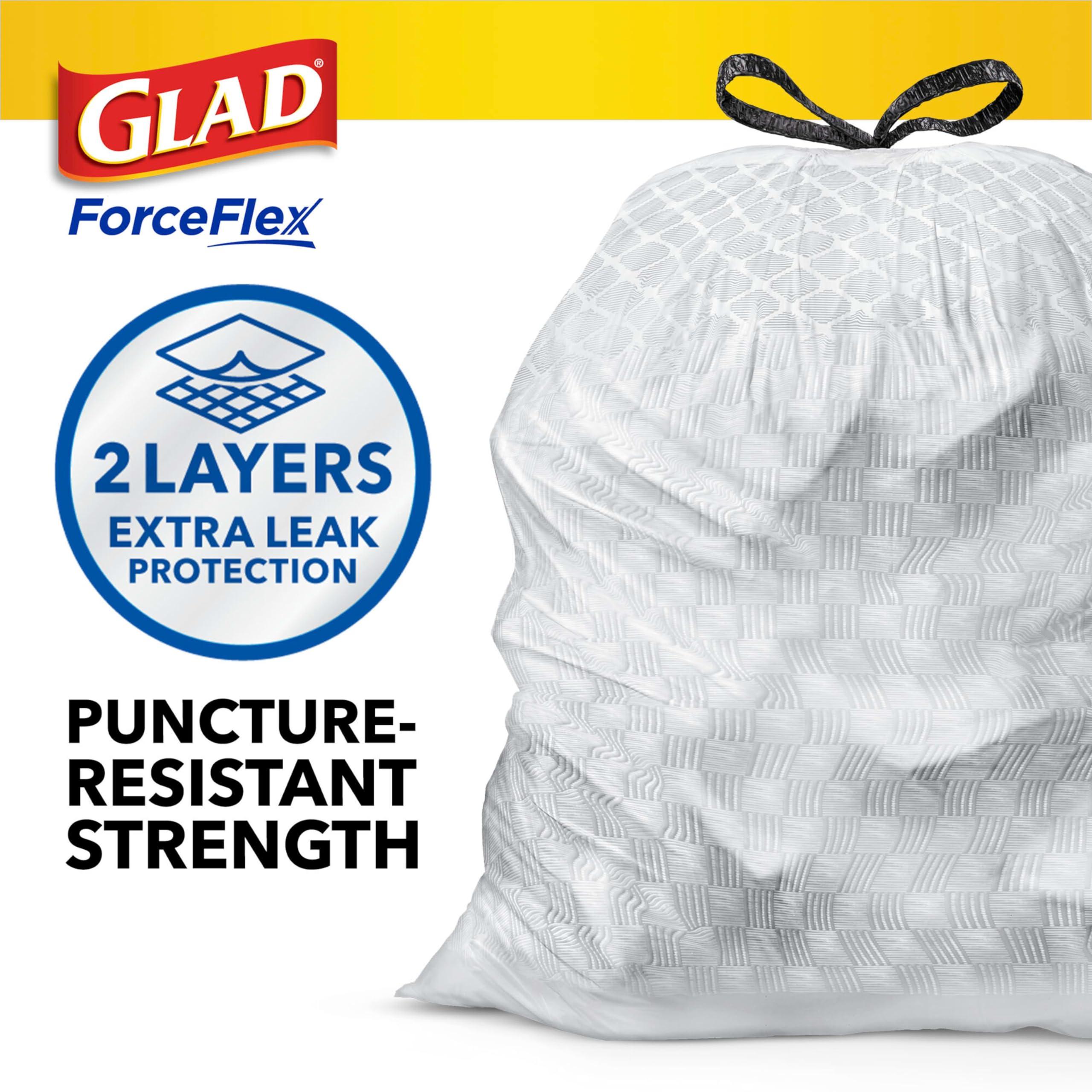 Glad ForceFlex Tall Kitchen Trash Bags, 13 Gal, Pine-Sol Original Scent, 110 Ct, Pack May Vary - Image 2