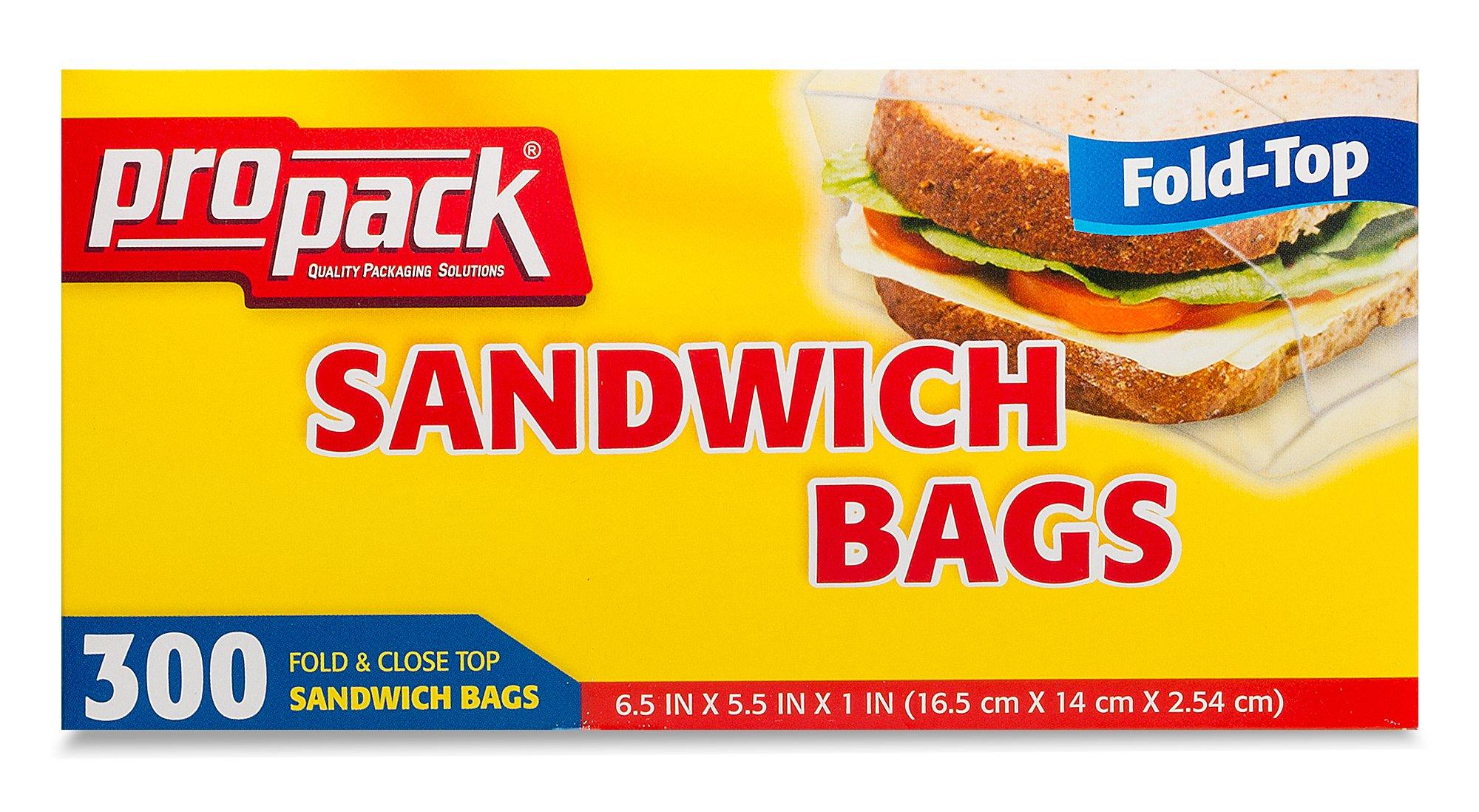 ProPack Disposable Plastic Sandwich Bags with Fold Close Top 1200 Bags, Great for Home, Office, Vacation, Traveling, Sandwich, Fruits, Nuts, Cake, Cookies, Or Any Snacks (4 Packs) - Image 2