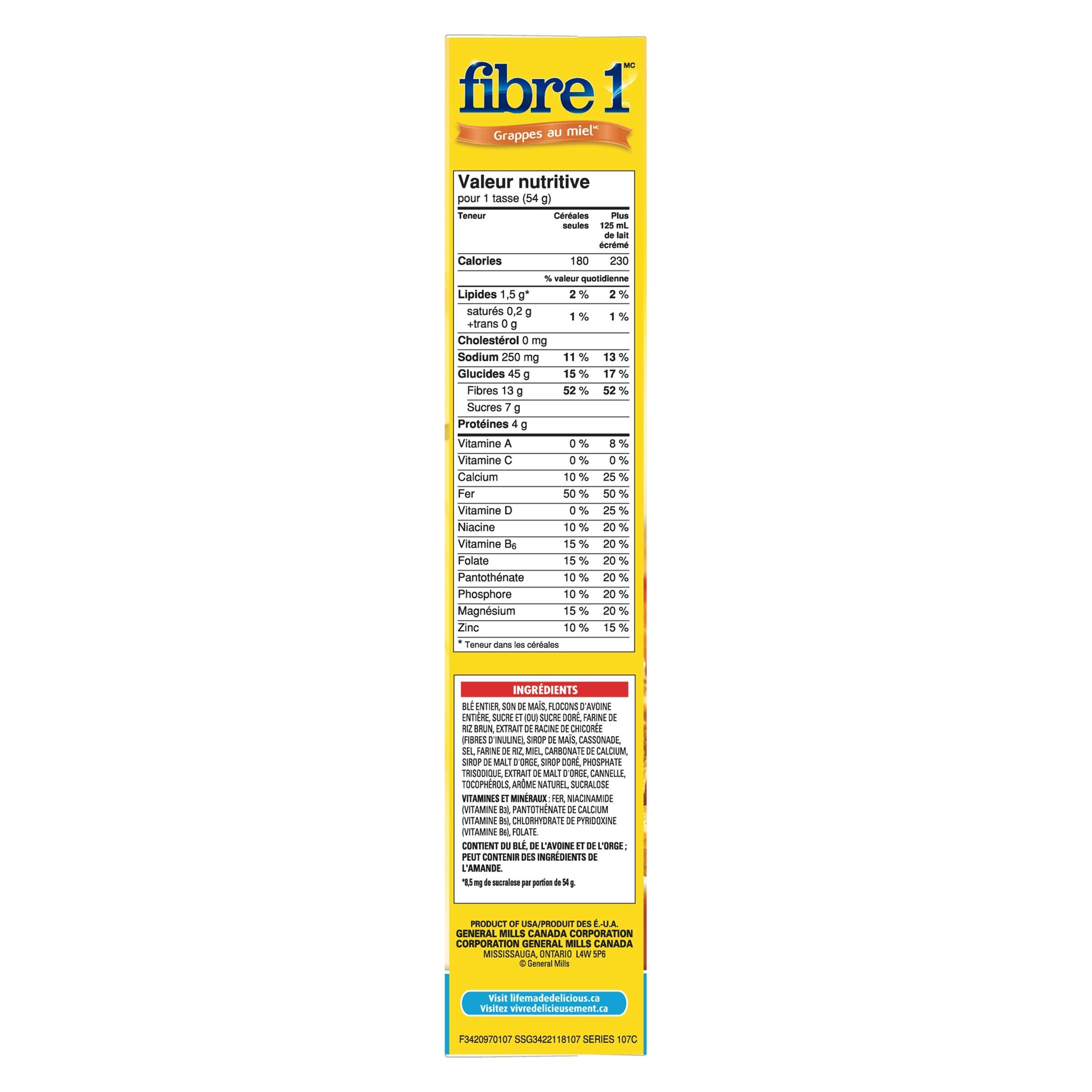 Fibre 1 Honey Cluster Cereal, 425g/15oz. - Image 5