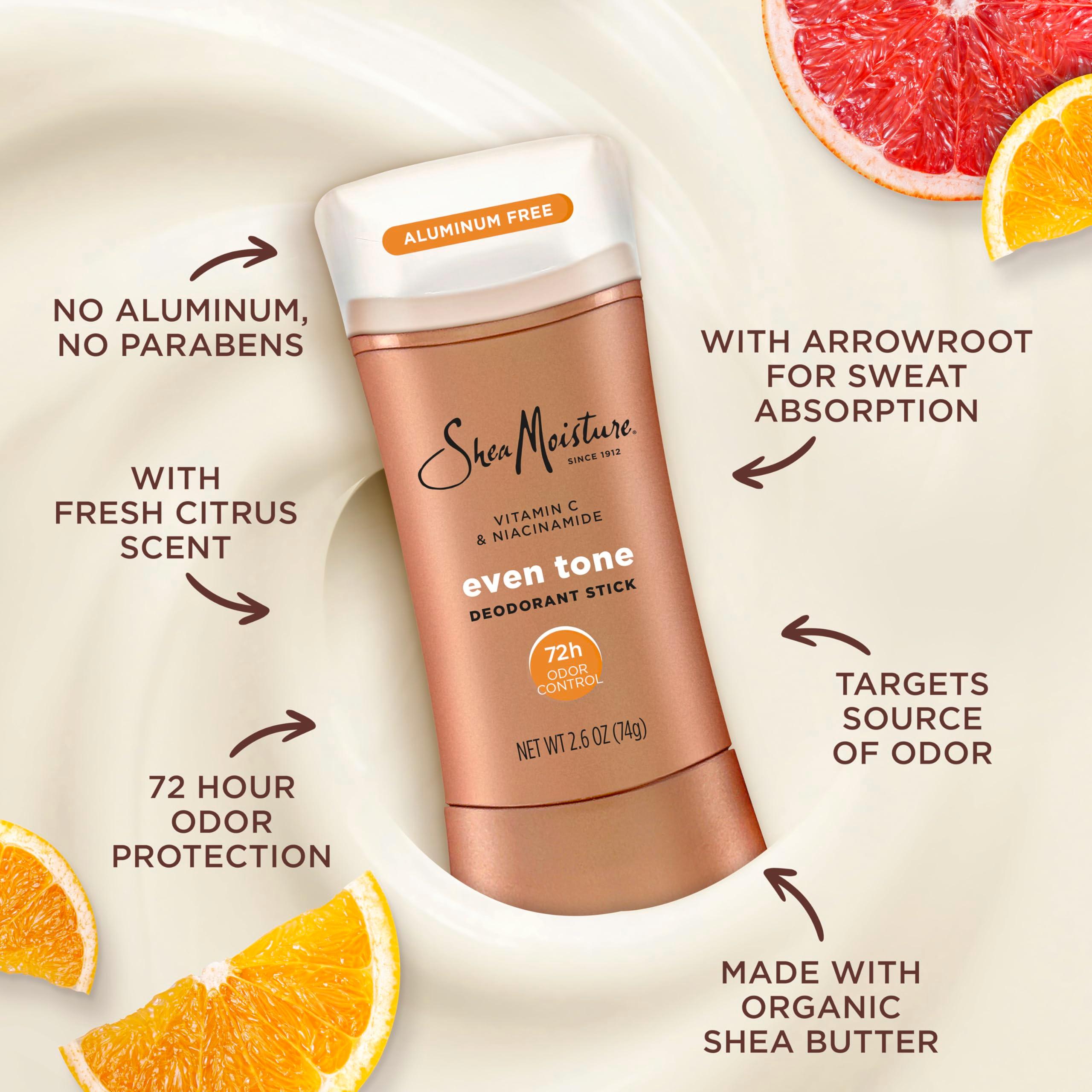 SheaMoisture Deodorant Stick for 72h Odor Control Fresh Aluminum Free 2.6 oz - Image 4