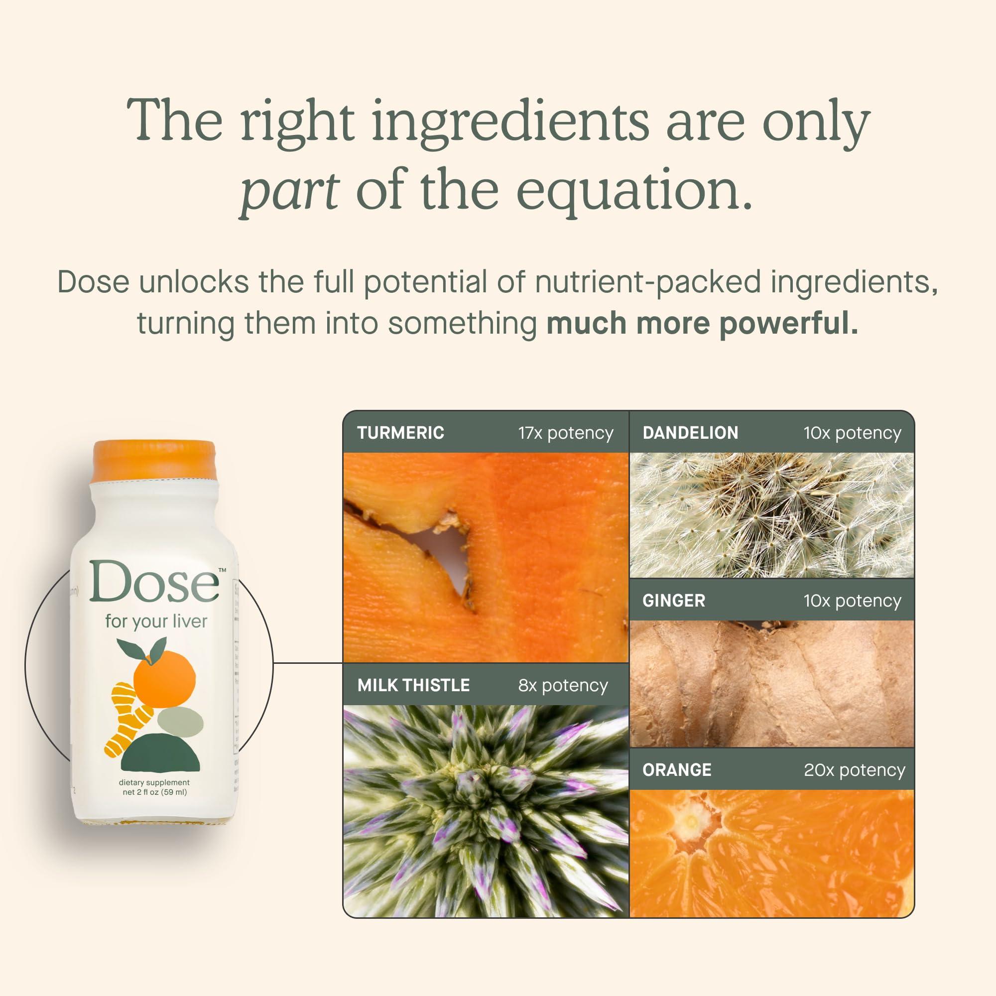 DOSE for Your Liver Cleanse Detox & Repair, Organic Milk Thistle Supplement with Turmeric, Dandelion, Ginger, and Orange, Promotes Optimal Liver Function,16oz Bottle, 3 Pack (3 Weeks Supply) - Image 2