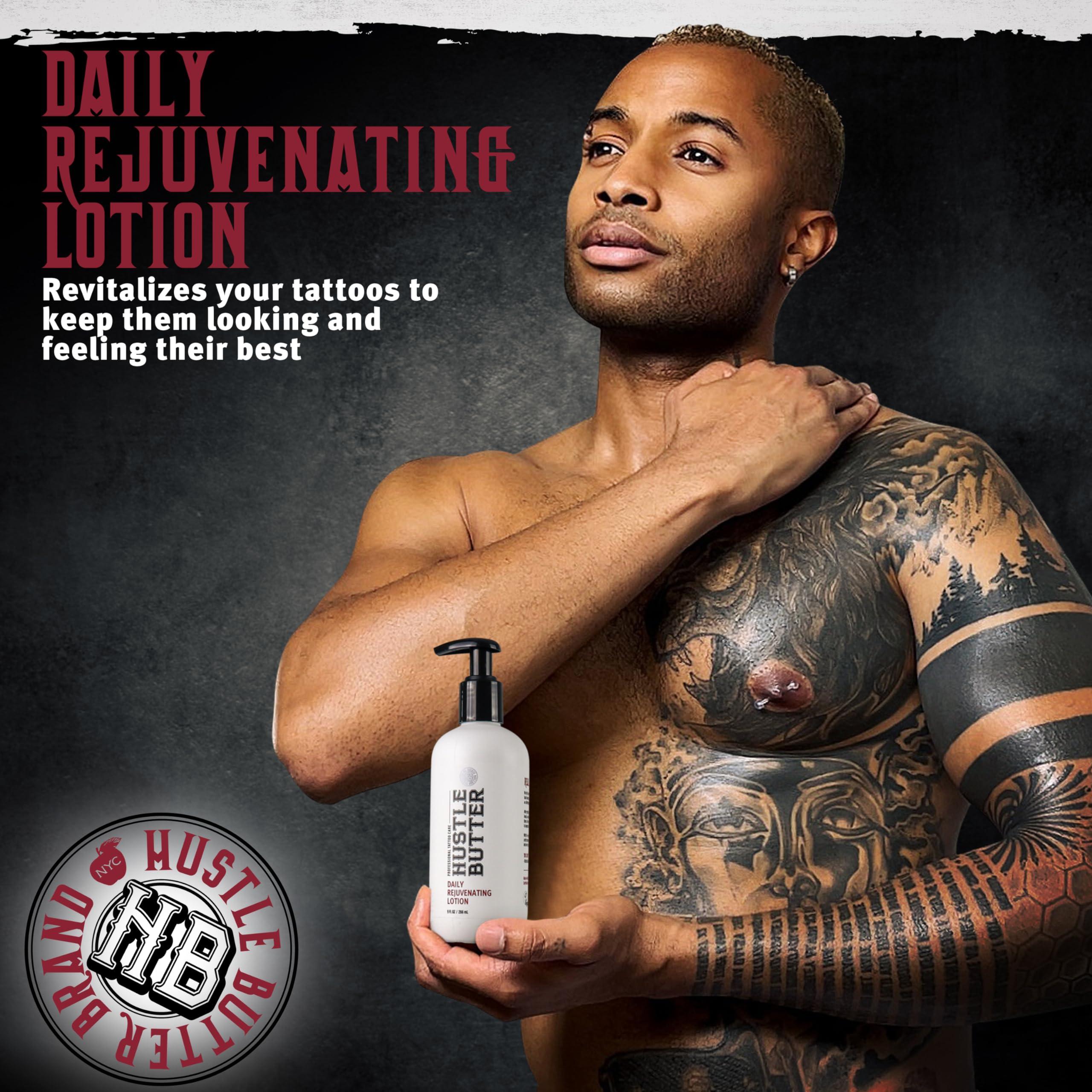 Hustle Butter Tattoo Aftercare - Daily Moisturizing Lotion - Naturally Derived Vegan Cruelty Free - Everyday All Over Use for Tattoos - 9 fl oz - Image 2