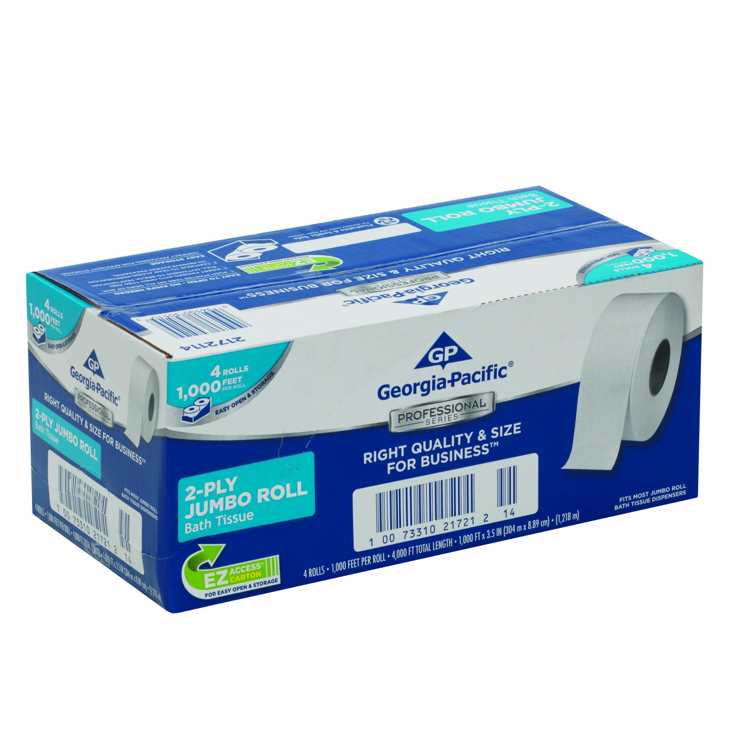 Georgia-Pacific Professional Series Jumbo Jr. 2-Ply Toilet Paper by GP PRO (Georgia-Pacific), 2172114, 1000 Feet Per Roll, 4 Rolls Per Case - Image 4