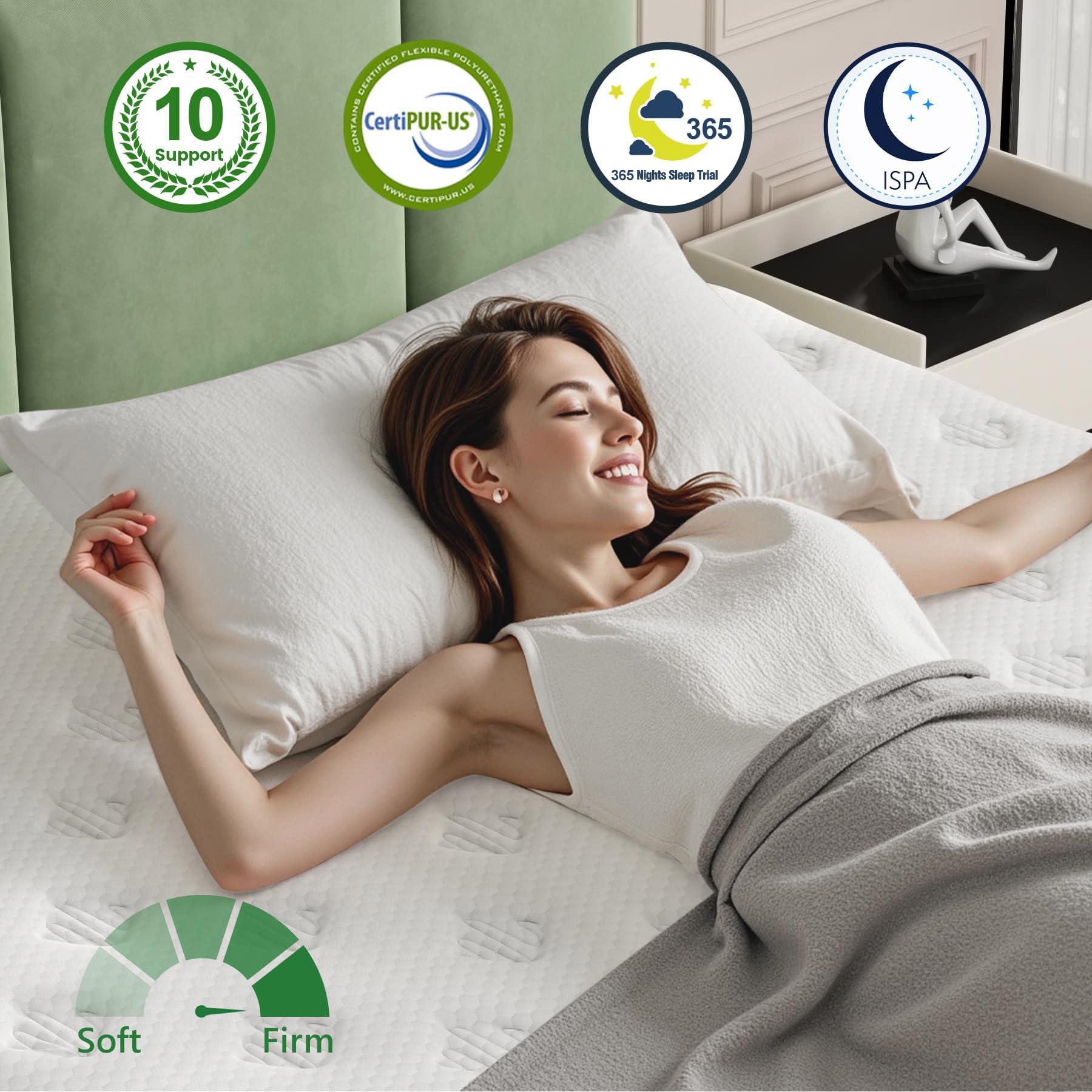 Firm King Mattress, [Enhanced] 14 Inch King Size Hybrid Mattress with Gel Memory Foam & Independent Pocket Springs, Pressure Relief, Strong Edge Support, 365-Night Trial, CertiPUR-US - Image 6