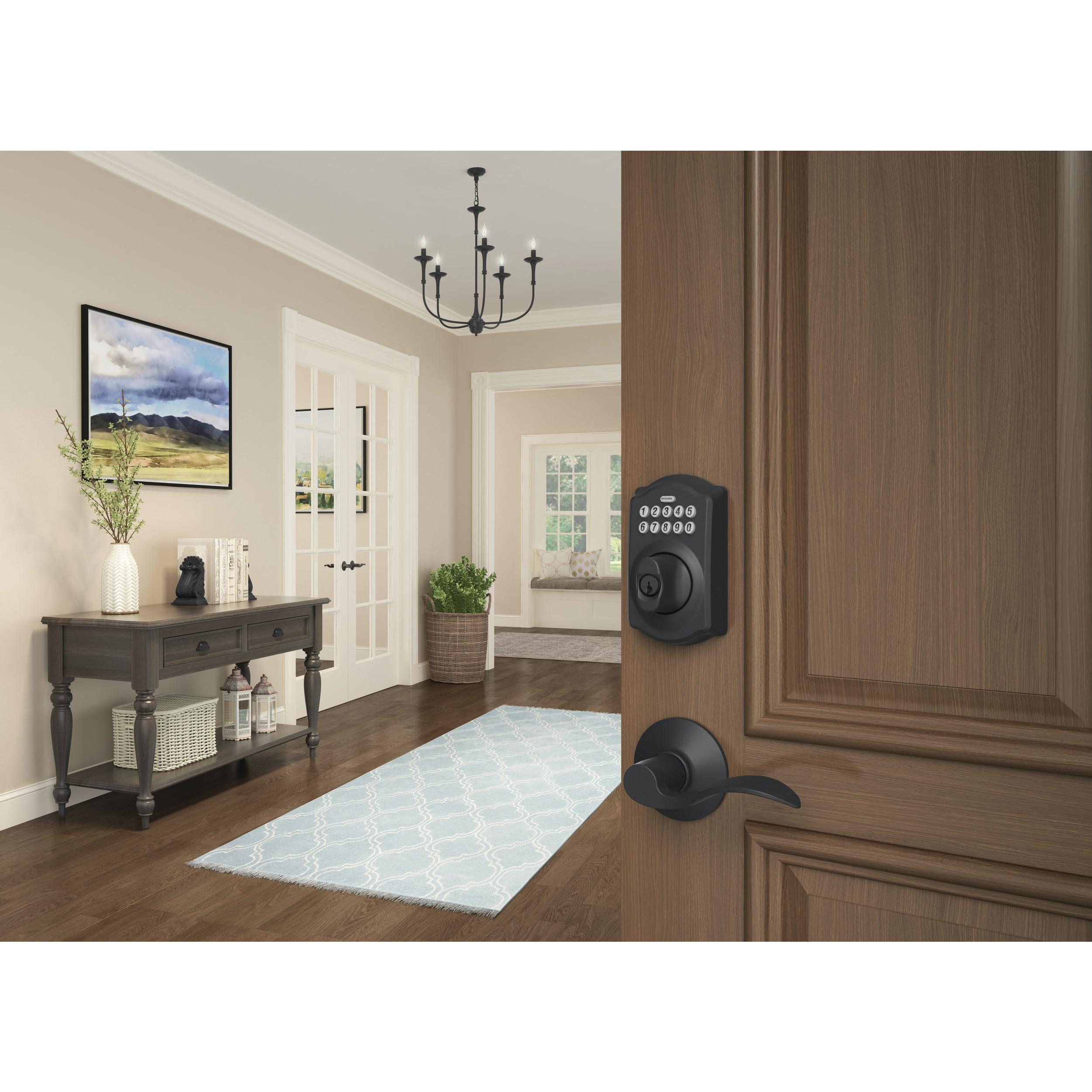 SCHLAGE BE365 CAM 622 Keypad Electronic Deadbolt, Matte Black - Image 2