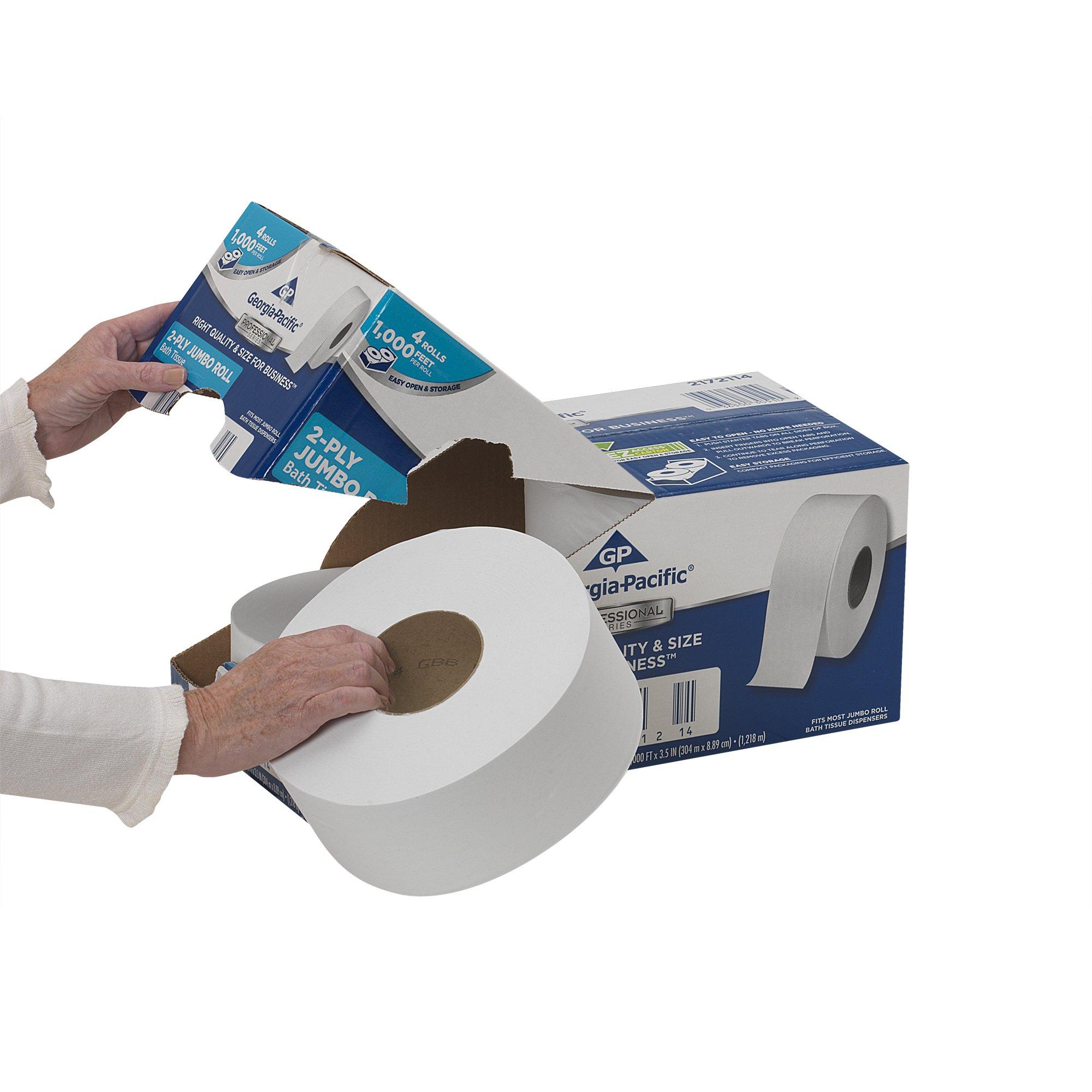 Georgia-Pacific Professional Series Jumbo Jr. 2-Ply Toilet Paper by GP PRO (Georgia-Pacific), 2172114, 1000 Feet Per Roll, 4 Rolls Per Case - Image 6