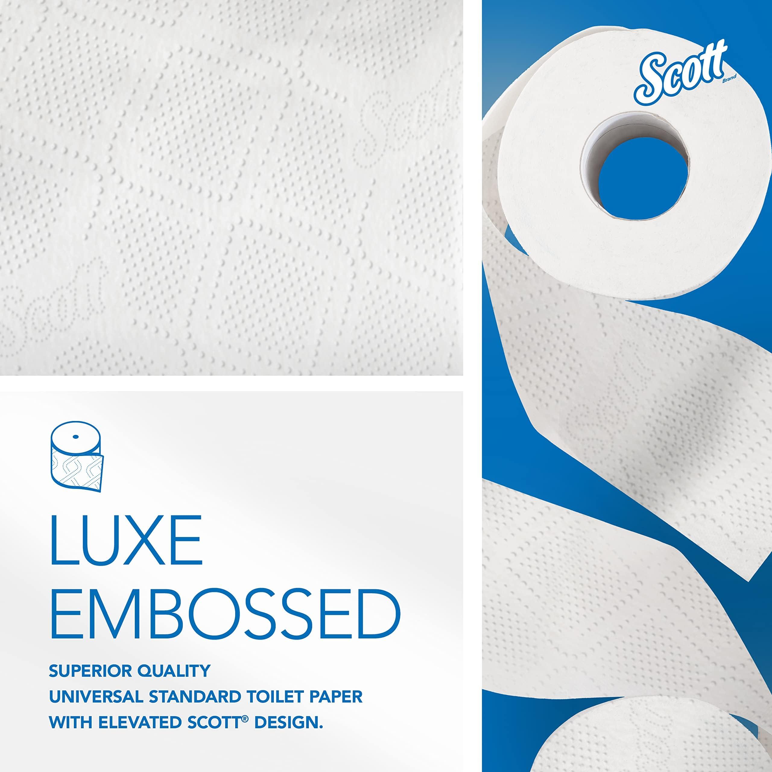 Scott Professional Standard Roll Bulk Toilet Paper (04460), 2-Ply, Elevated Design, White, Individually Wrapped (80 Rolls of 550 Sheets, 44,000 Sheet Total) - Image 9