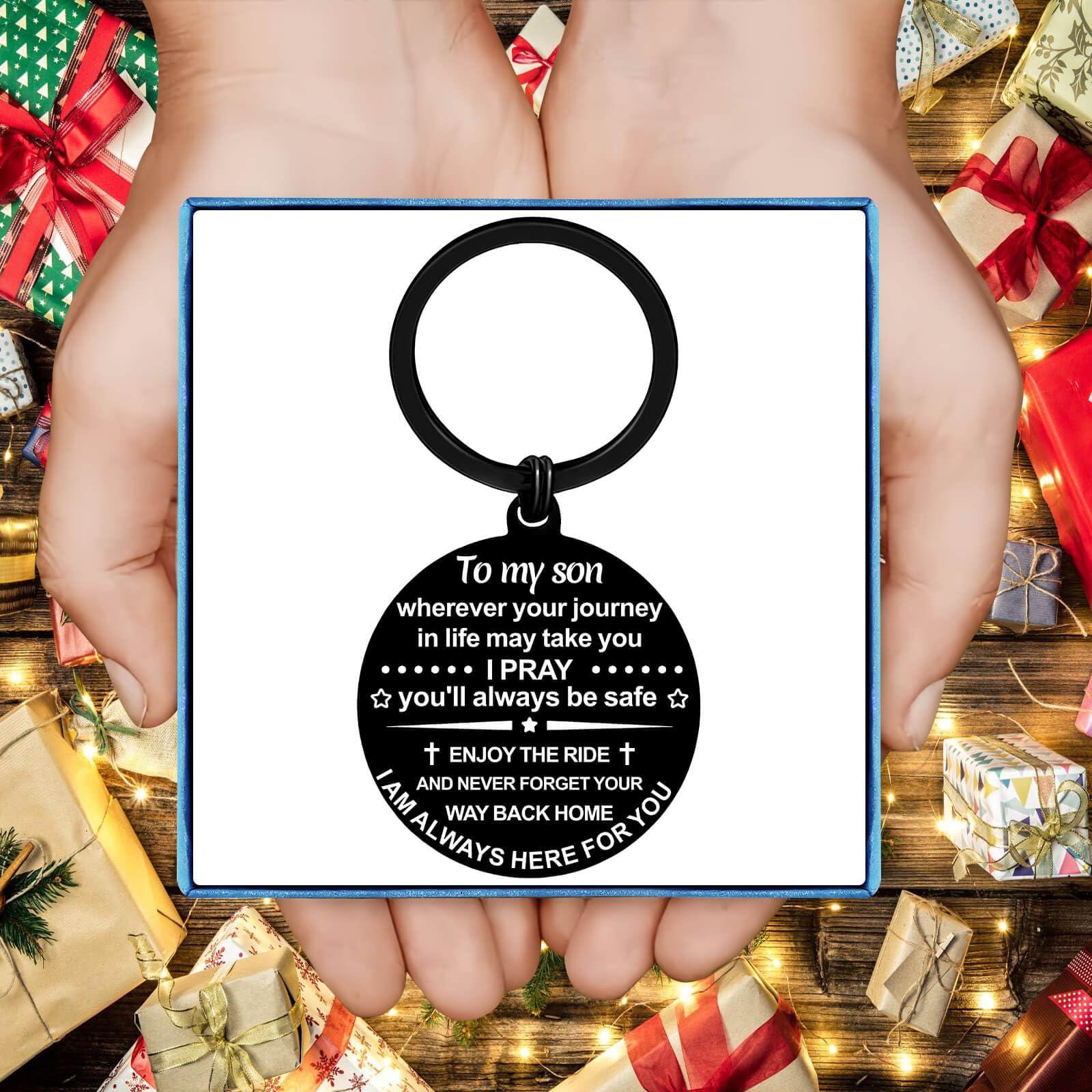 YYQX Son Gifts from Mom Dad to Son keychain Teen Adult Sons Birthday Graduation Christmas Gifts - Image 7