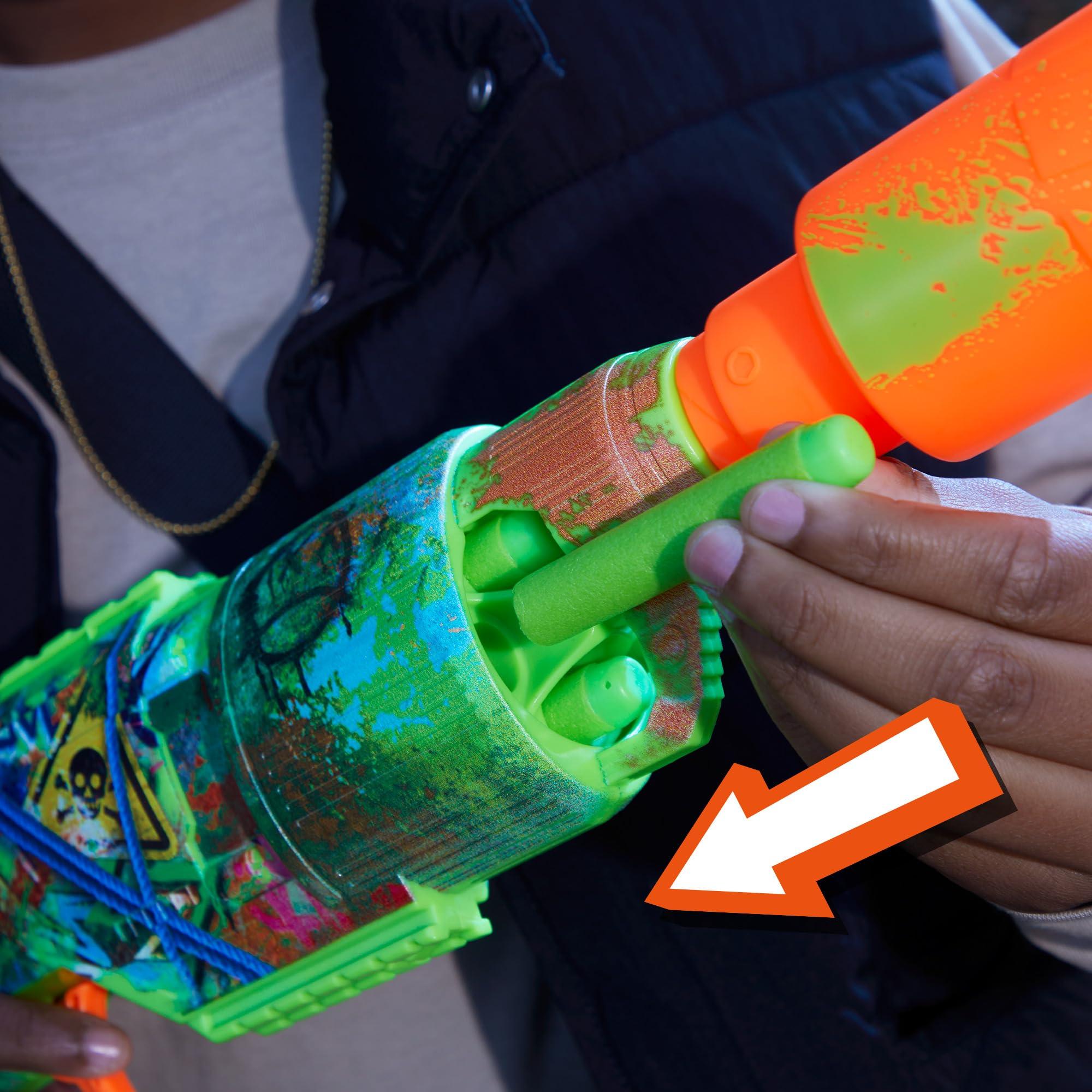 NERF Zombie Driller Dart Blaster, 16 Nerf Elite Darts, Rotating 5 Dart Cylinder, Removable Scope, Outdoor Games, Ages 8+ - Image 8