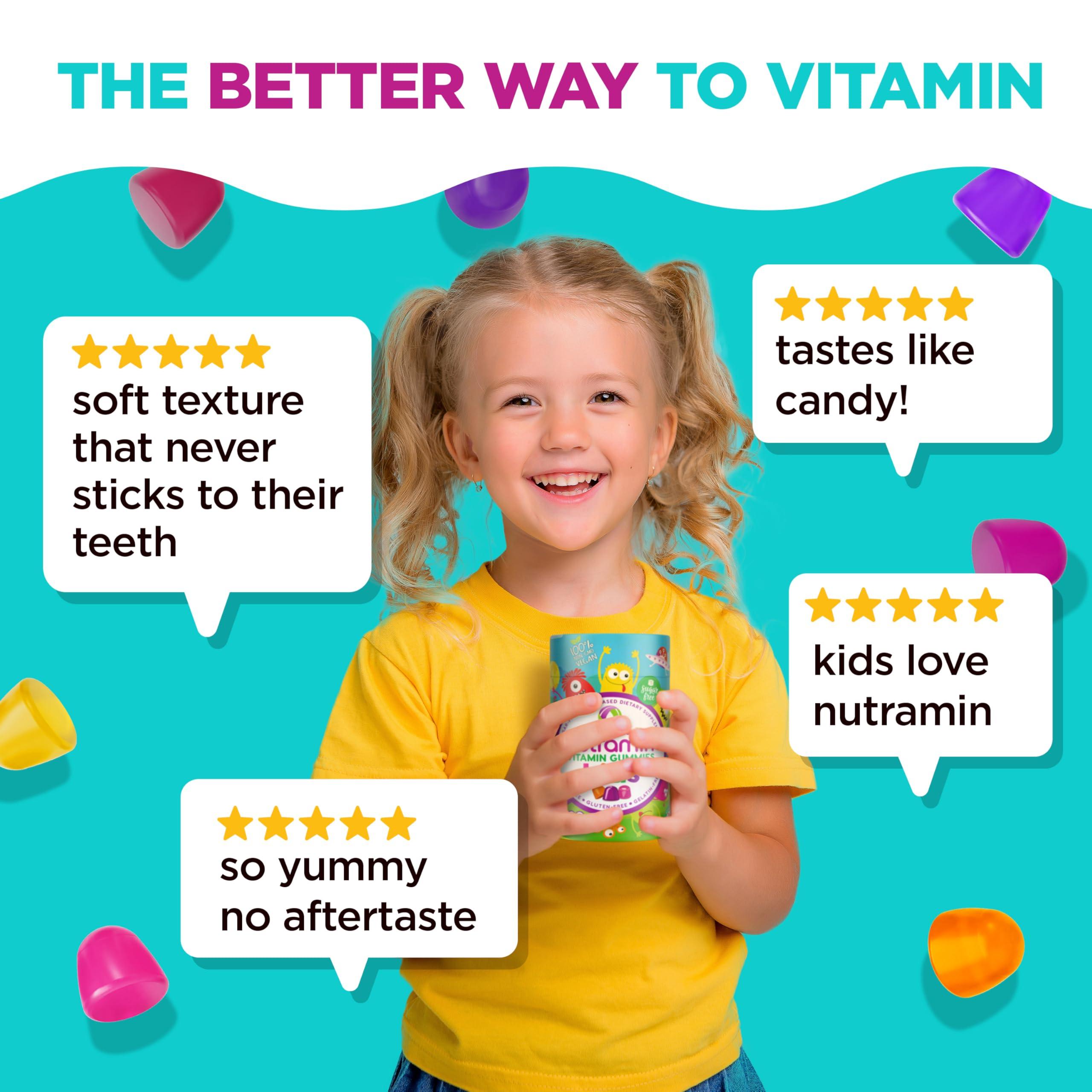 Nutracelle NUTRAMIN Sugar-Free, Allergen-Free 100% Vegan Gummy Multivitamins for Kids - Great Tasting Natural Gummies Your Kids Will Love - 90 Count Bottle - Image 7