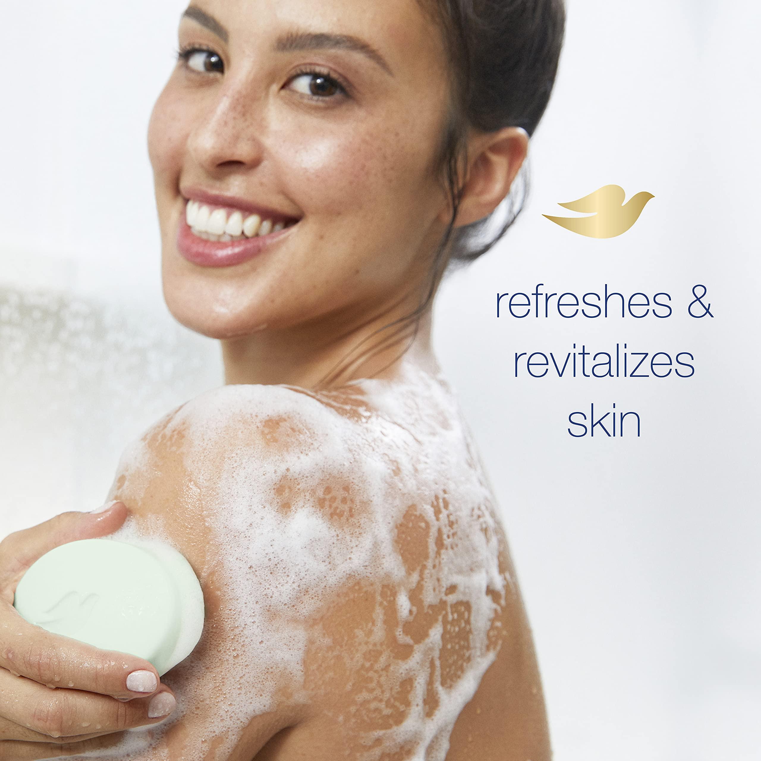 Dove Skin Care Beauty Bar For Softer Skin Cucumber and Green Tea More Moisturizing Than Bar Soap 3.75 oz, 14 Bars - Image 3