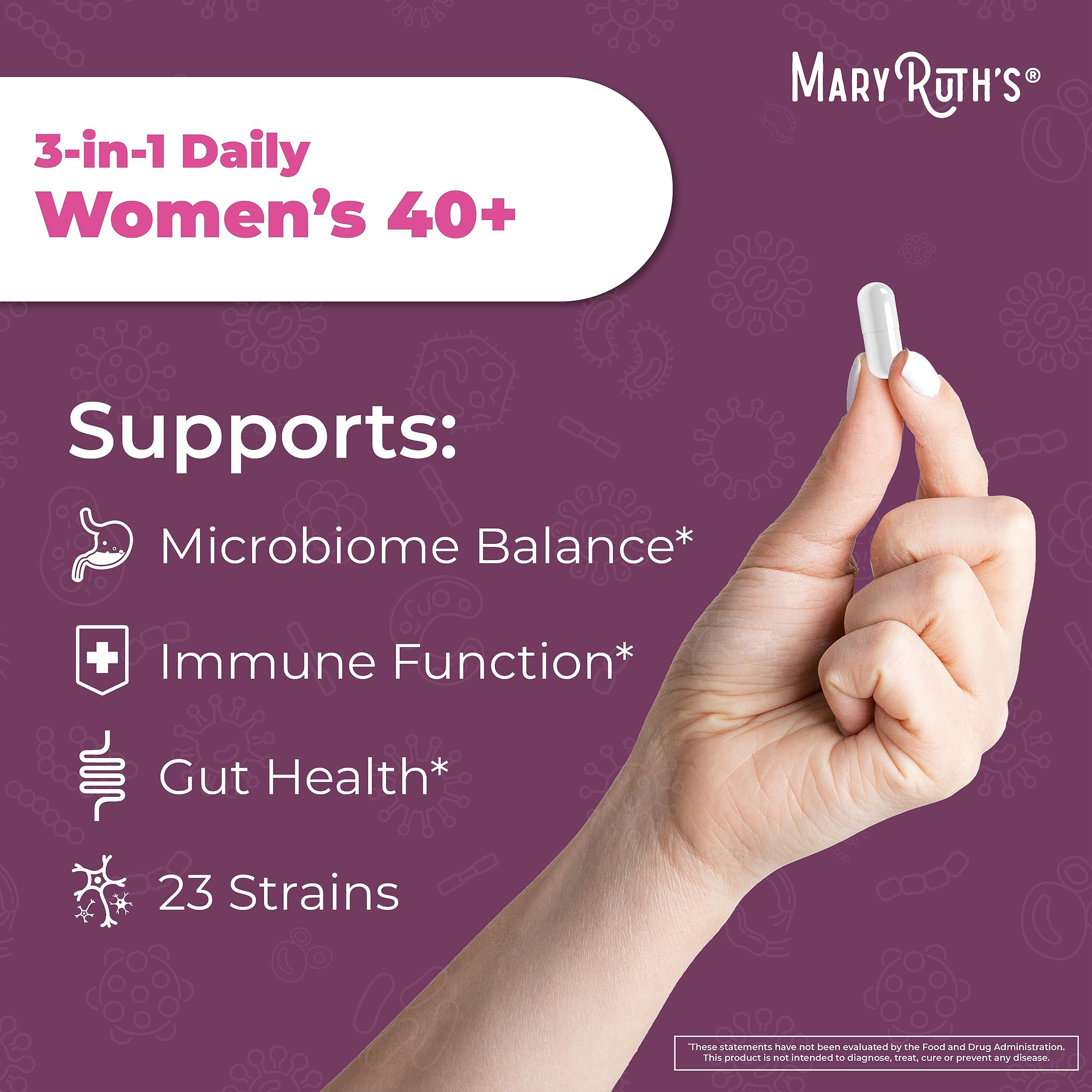MaryRuth Organics 3-in-1 Daily Health 40+ Probiotics for Women | Clinically Tested | Estrogen Supplement for Women | 50 Billion CFU | Allergen Free | 30 ct - Image 4