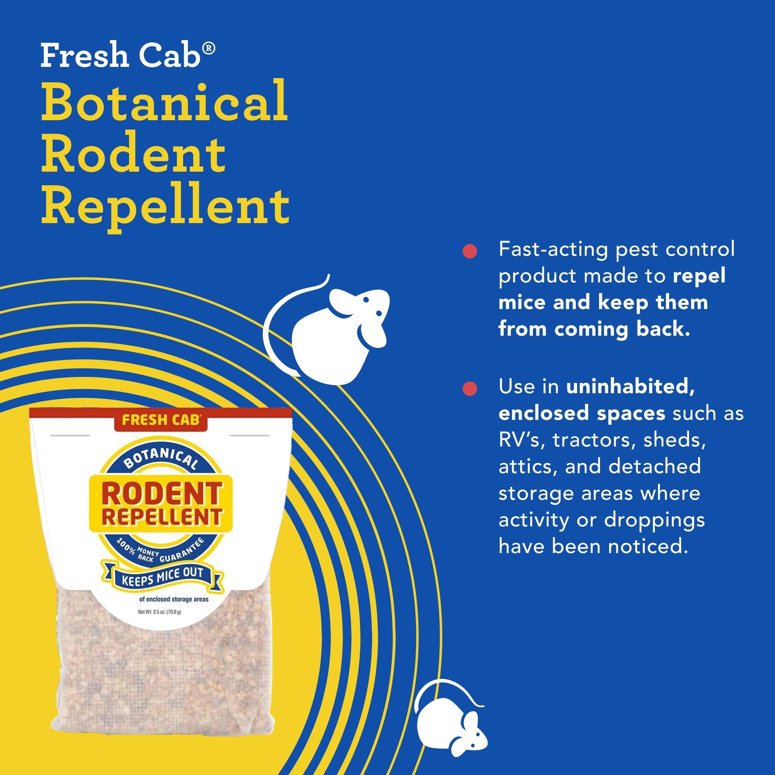 Fresh Cab Botanical Rodent Repellent - Environmentally Friendly, Keeps Mice Out, 12 Scent Pouches - Image 2