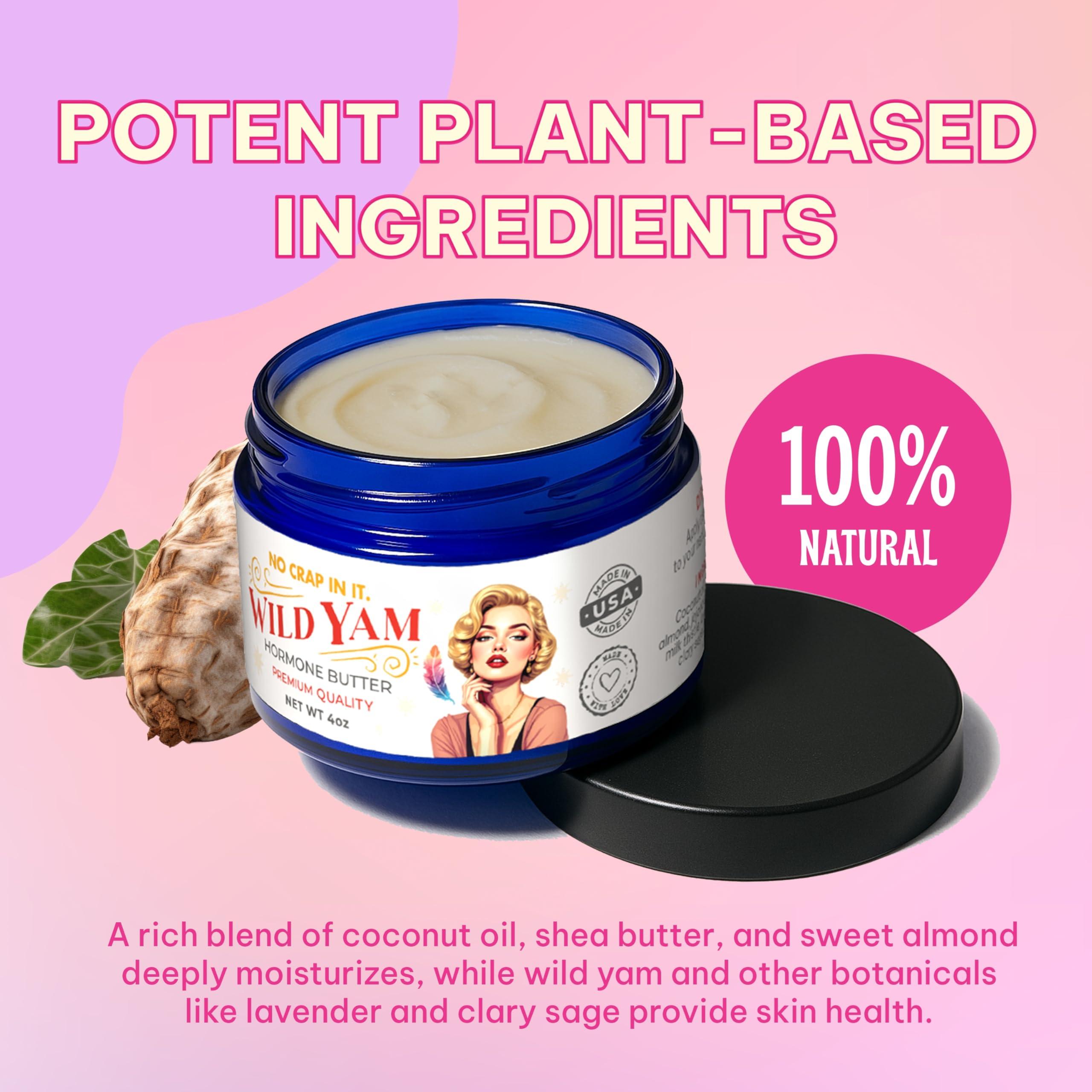 No Crap In It Wild Yam Body Butter- Natural, Wild yam cream with Hydrating Relief in a 4oz Jar - Image 8
