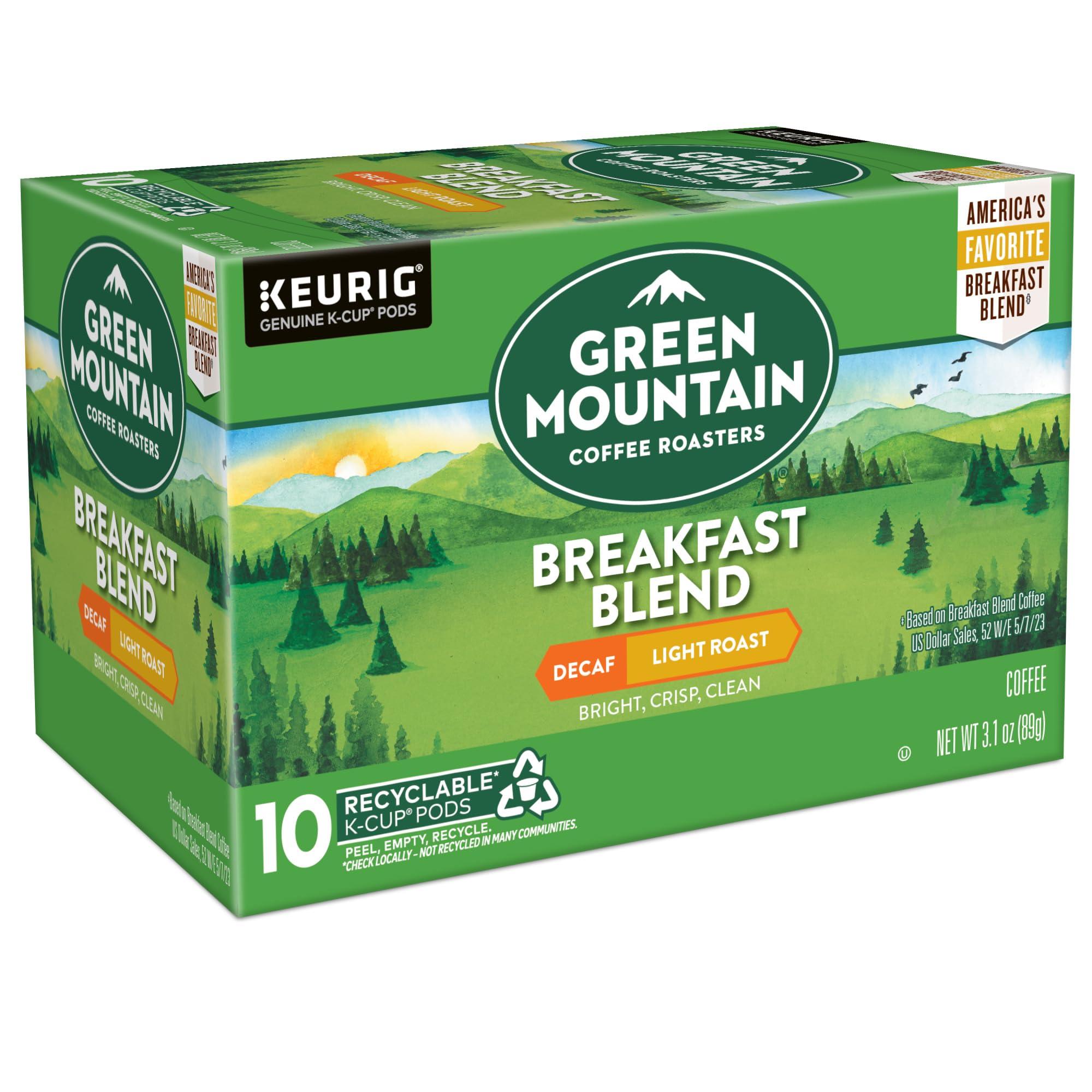 Green Mountain Coffee Roasters Breakfast Blend Decaf, Keurig Single Serve K-Cup Pods, Light Roast Coffee, 60 Count, (6 Packs of 10) - Image 12