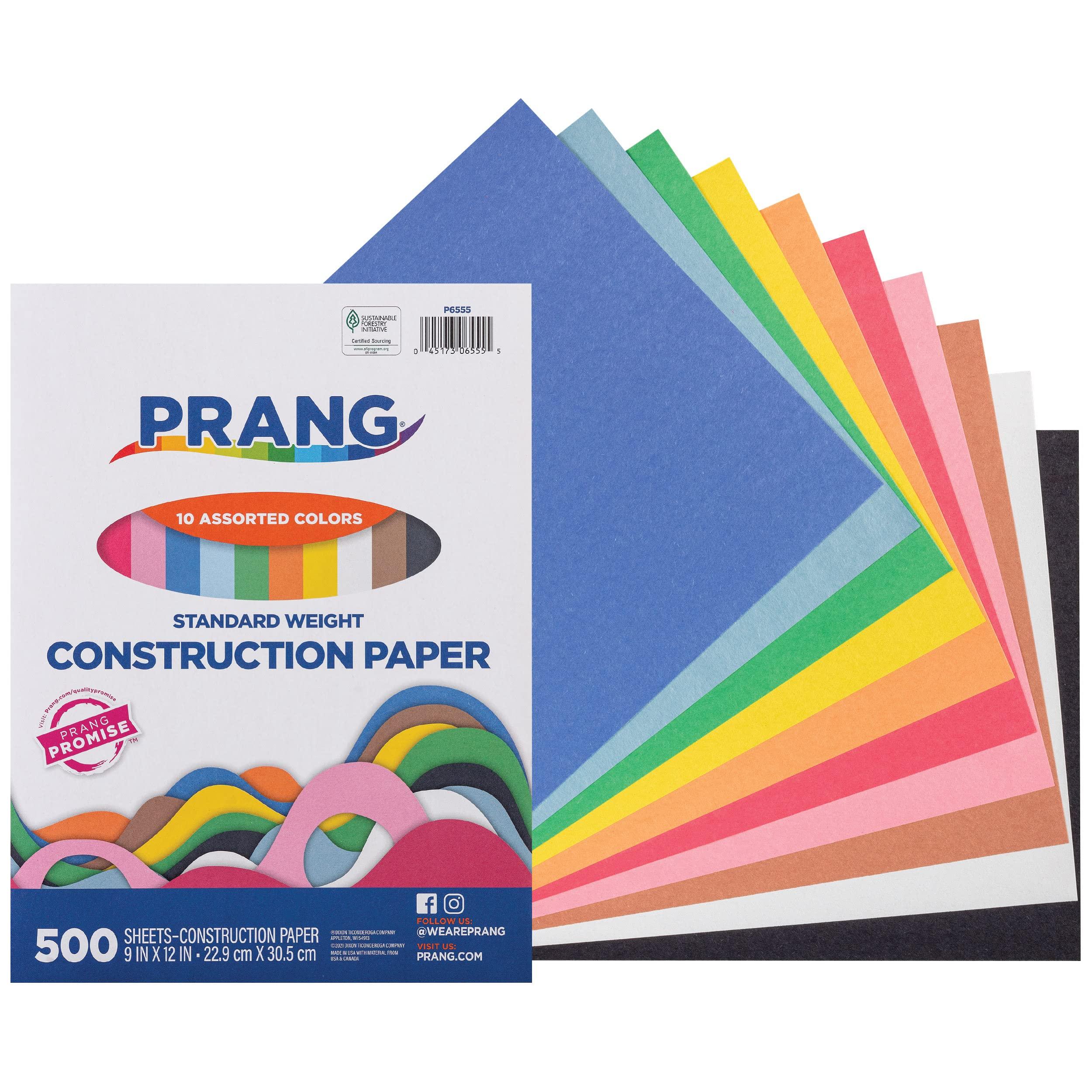 Prang (Formerly Art Street) Construction Paper, 10 Assorted Colors, Standard Weight, 9" x 12", 500 Sheets - Image 2
