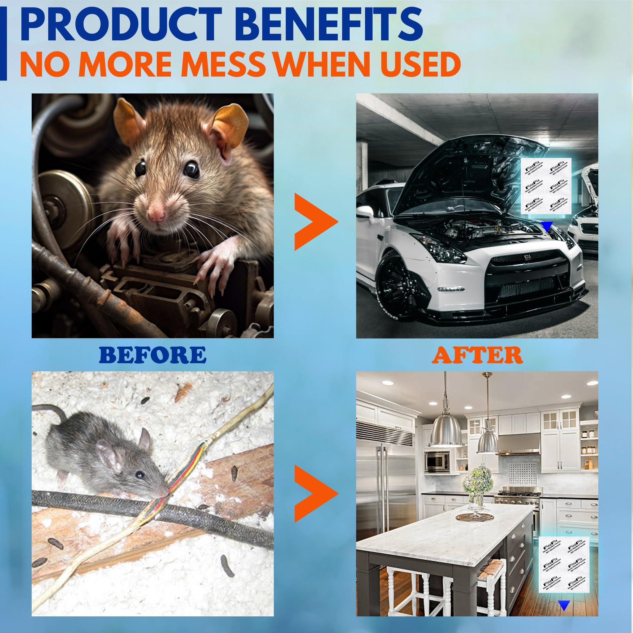 FINEFIX Pack of 10 Vamoose Mouse Repellent Pouches Prepared with a Modified Botanical Formula Which Produces Scents That Deter Mice Pest Control for Home Basement Garage Barn Boat RVs - Image 7