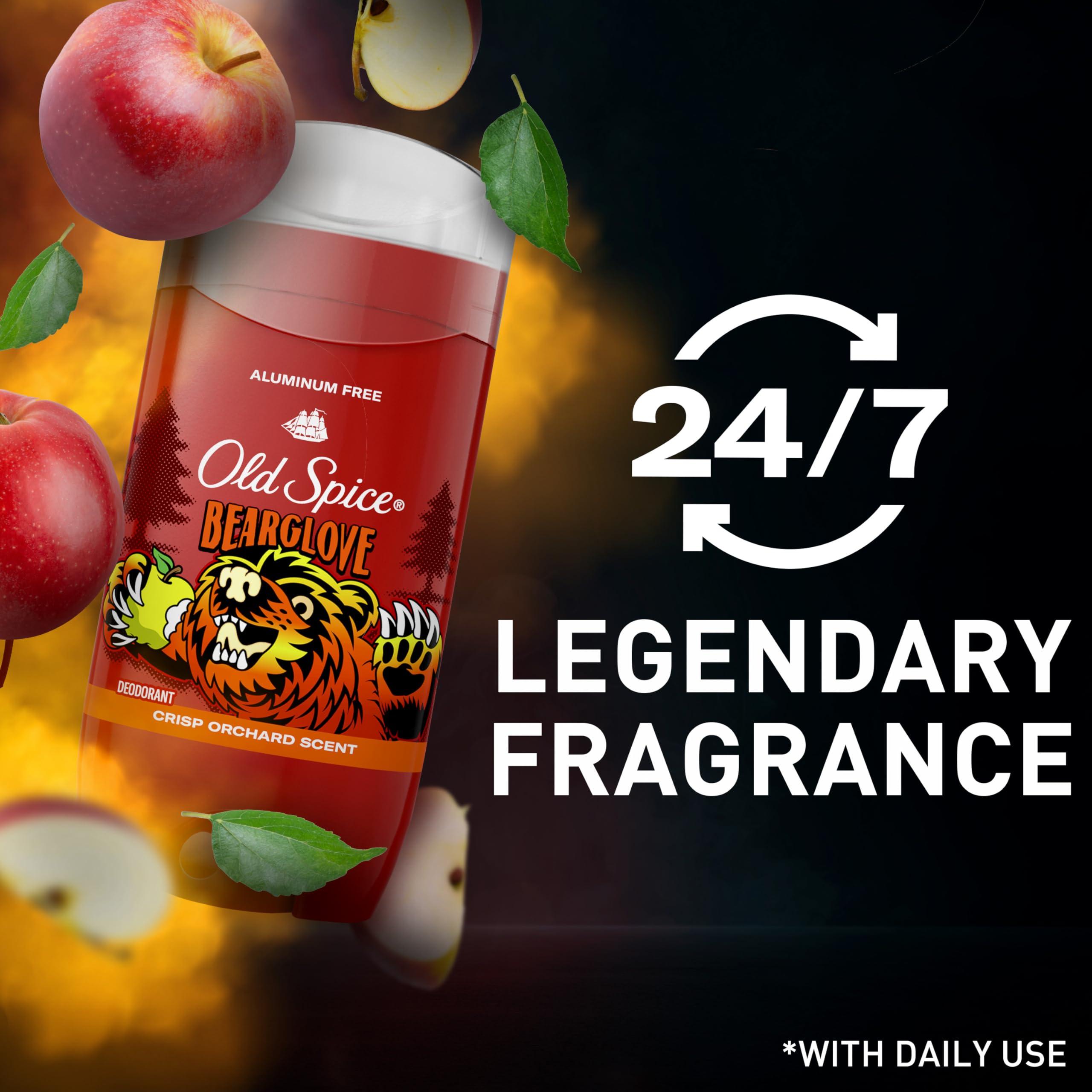 Old Spice Aluminum Free Deodorant for Men, 24/7 Odor Protection, 24/7 Freshness & Lasting Scent, Goes on Clear, Bearglove with Crisp Orchard Scent, 3.0 oz (Pack of 2) - Image 6