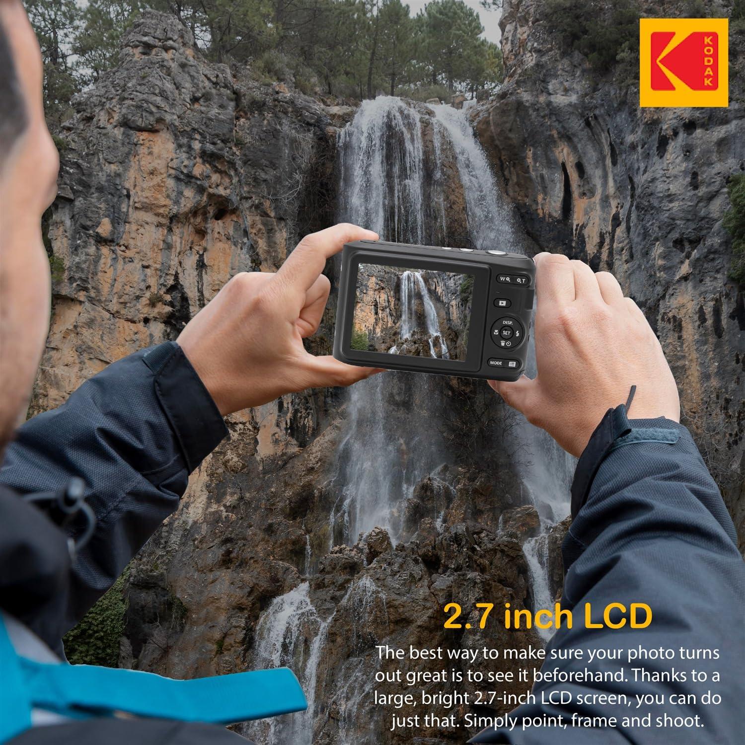 KODAK PIXPRO FZ45 16MP Digital Camera with 4X Optical Zoom 27mm Wide Angle and 2.7" LCD Screen Bundle with 32GB SD Memory Card, AA Batteries (4 Pack), Lens Cleaning Cloth (Red) - Image 5