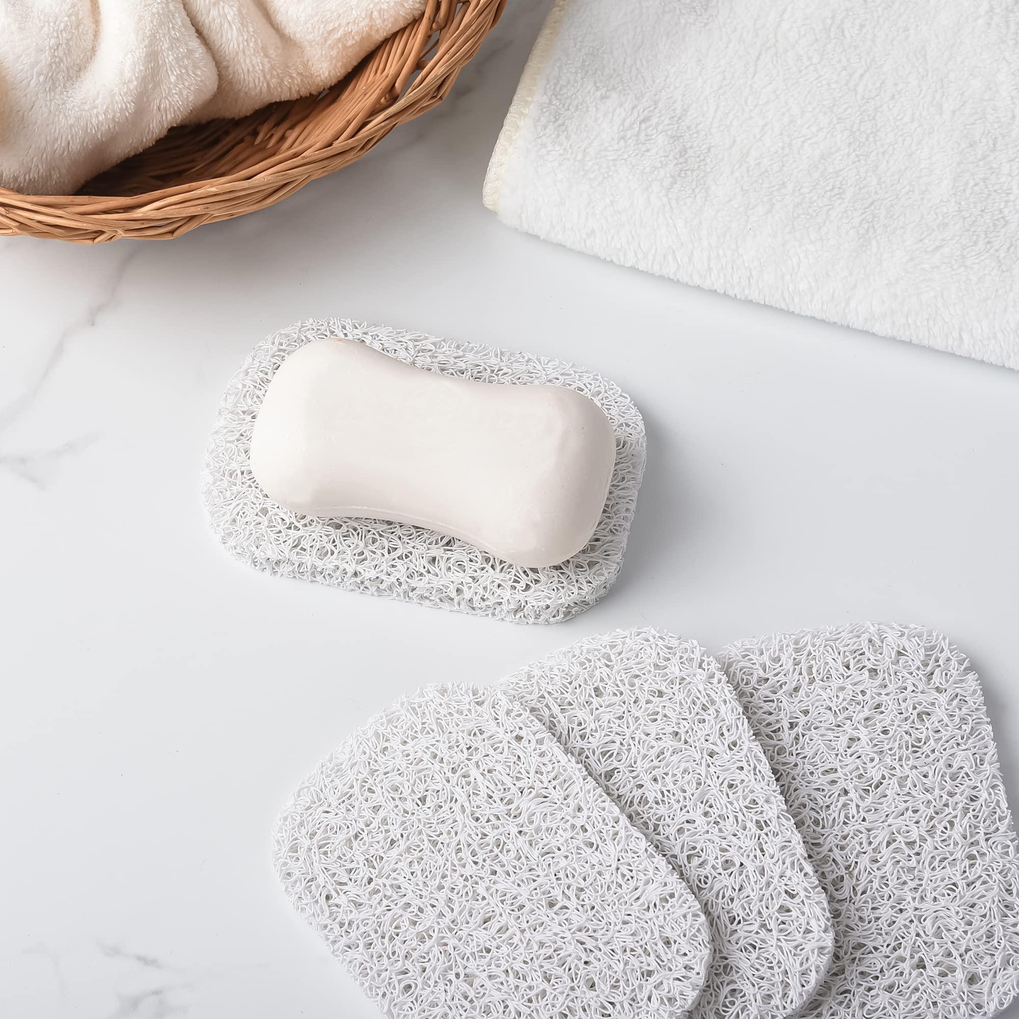 Jephen 4pcs Soap Lifting Pads for Soap Dish,Bars soap Holder for Shower Kitchen Bathroom Travel Hotel Cleaning Supplies - Image 2