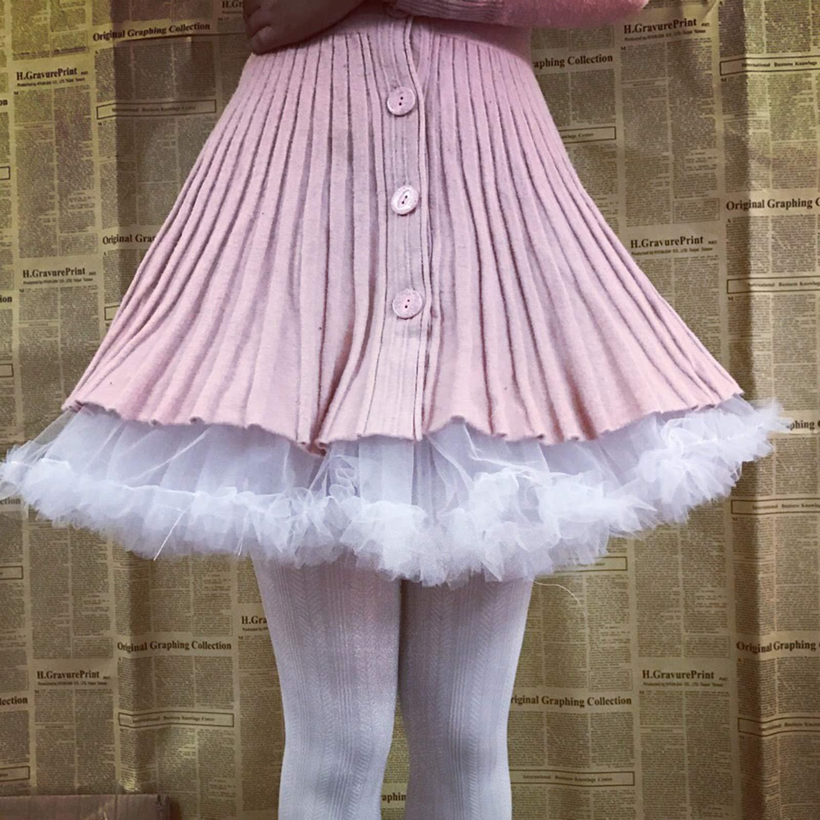 Colyanda Womens 3-Layered Pleated Tulle Petticoat Tutu Puffy Party Cosplay Skirt - Image 7