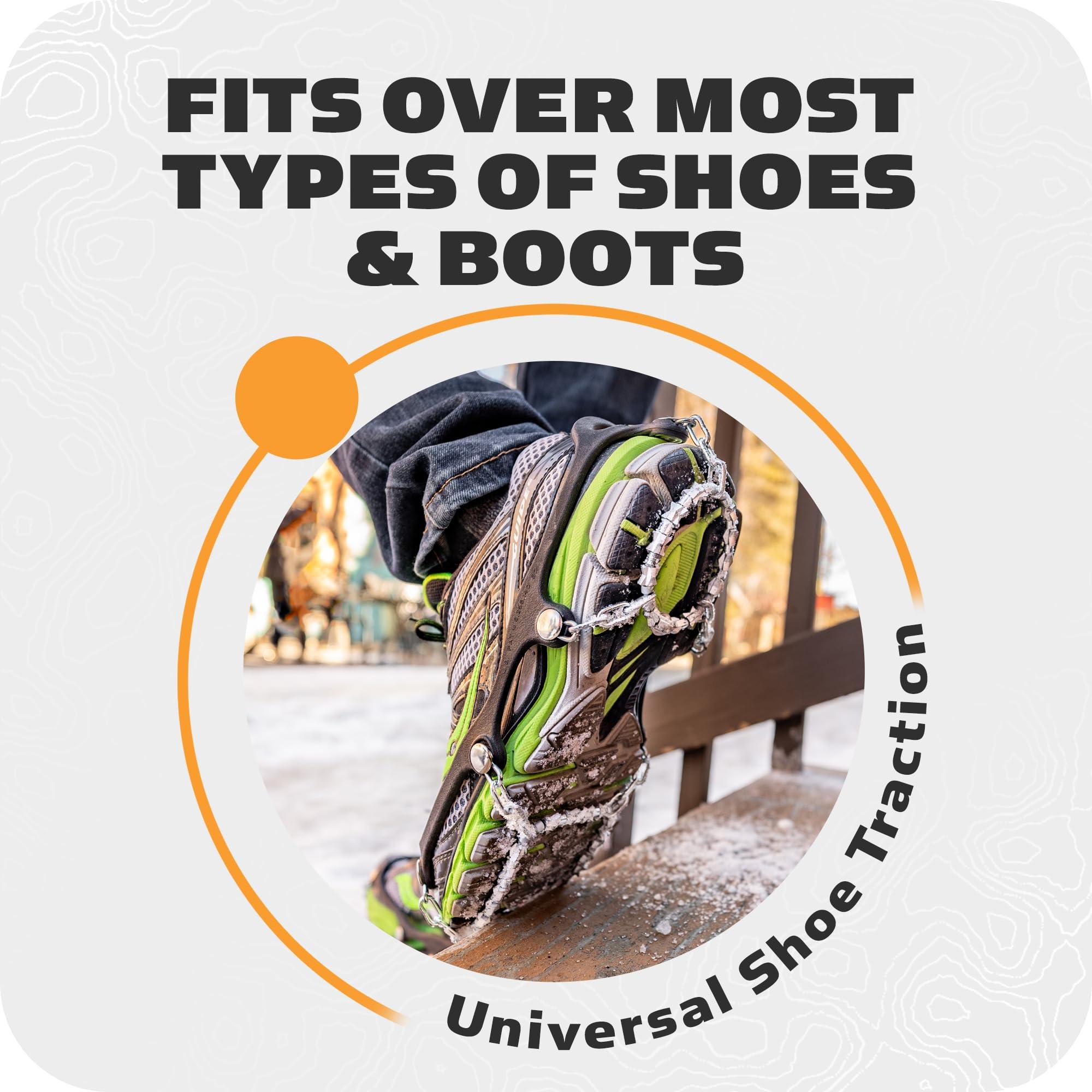 Yaktrax Diamond Grip - Full-Foot Traction on Ice, Snow, & Multi-Terrain Surfaces - Swiveling Diamond Bead Grip Points - Cold-Resistant Easy On/Off Elastic Upper Band - Image 5