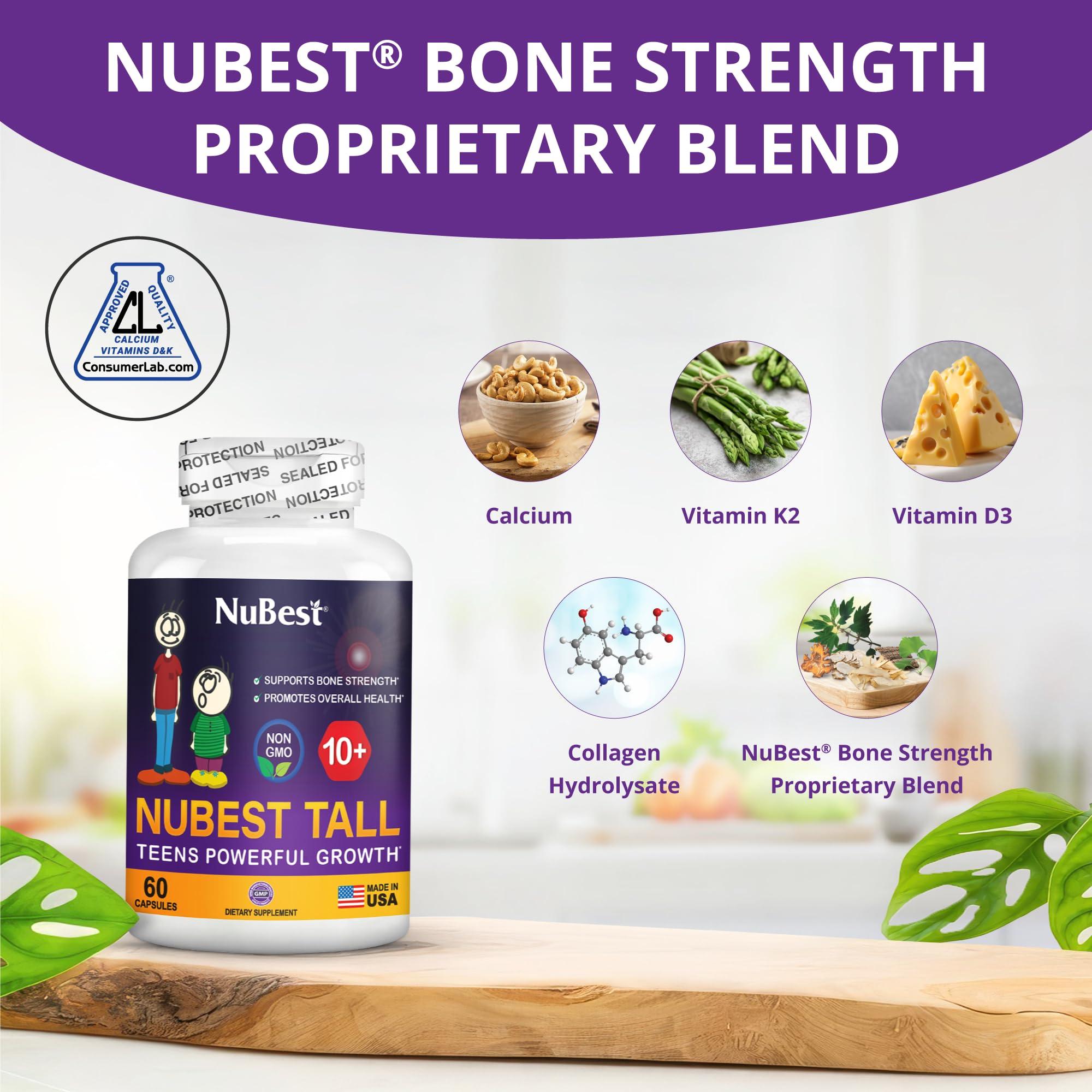NuBest Tall 10+ - Bone Strength Supplement for Children (10+) & Teens Who Drink Milk Daily with Calcium, Vitamins & Minerals - 12 Pack - Image 2