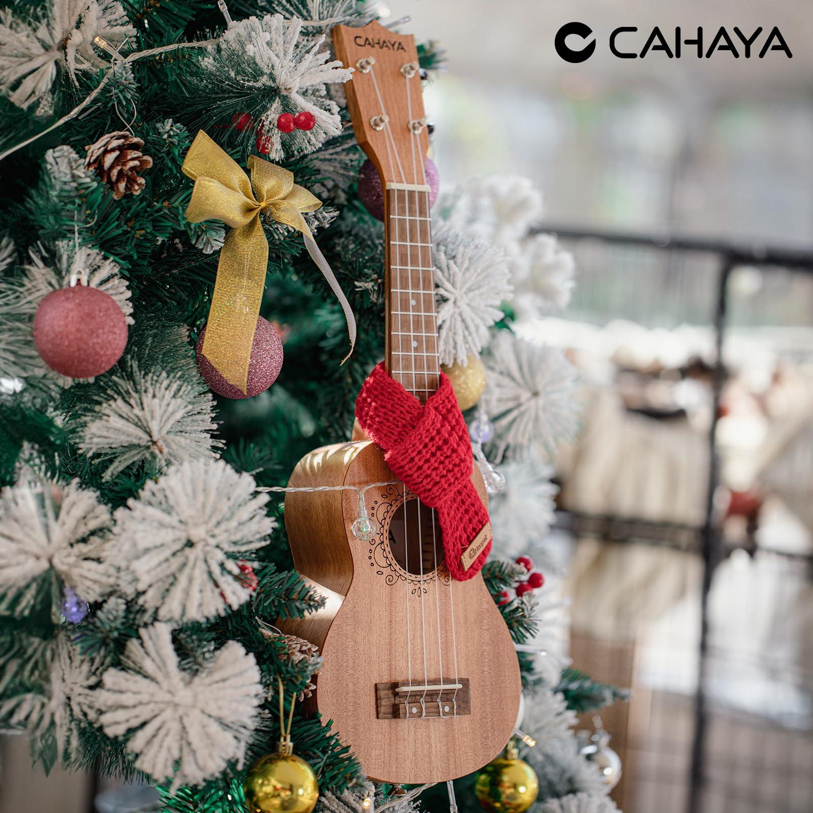 CAHAYA 21 Inch Ukulele Mahogany Beginner Kit Soprano Ukelele with Gig Bag Rainbow Strap Fretboard Stickers for Both Adults and Kids Professional Hawaiian Ukalalee Gifts CY0068 - Image 7
