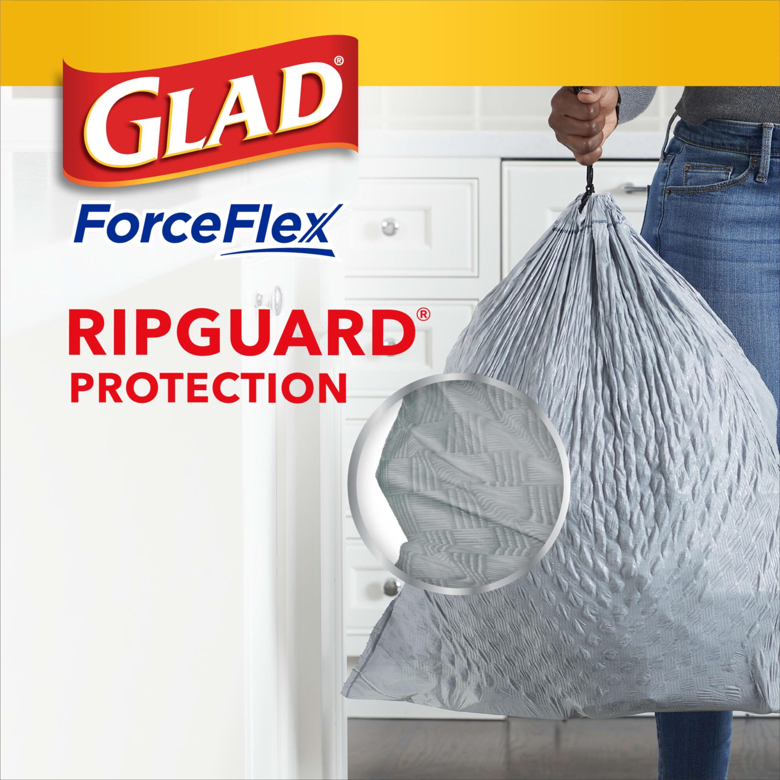 Glad Tall Kitchen Drawstring Trash Bags - Odorshield 13 Gallon White Trash Bag, Febreze Fresh Clean, 110 Count - Image 6