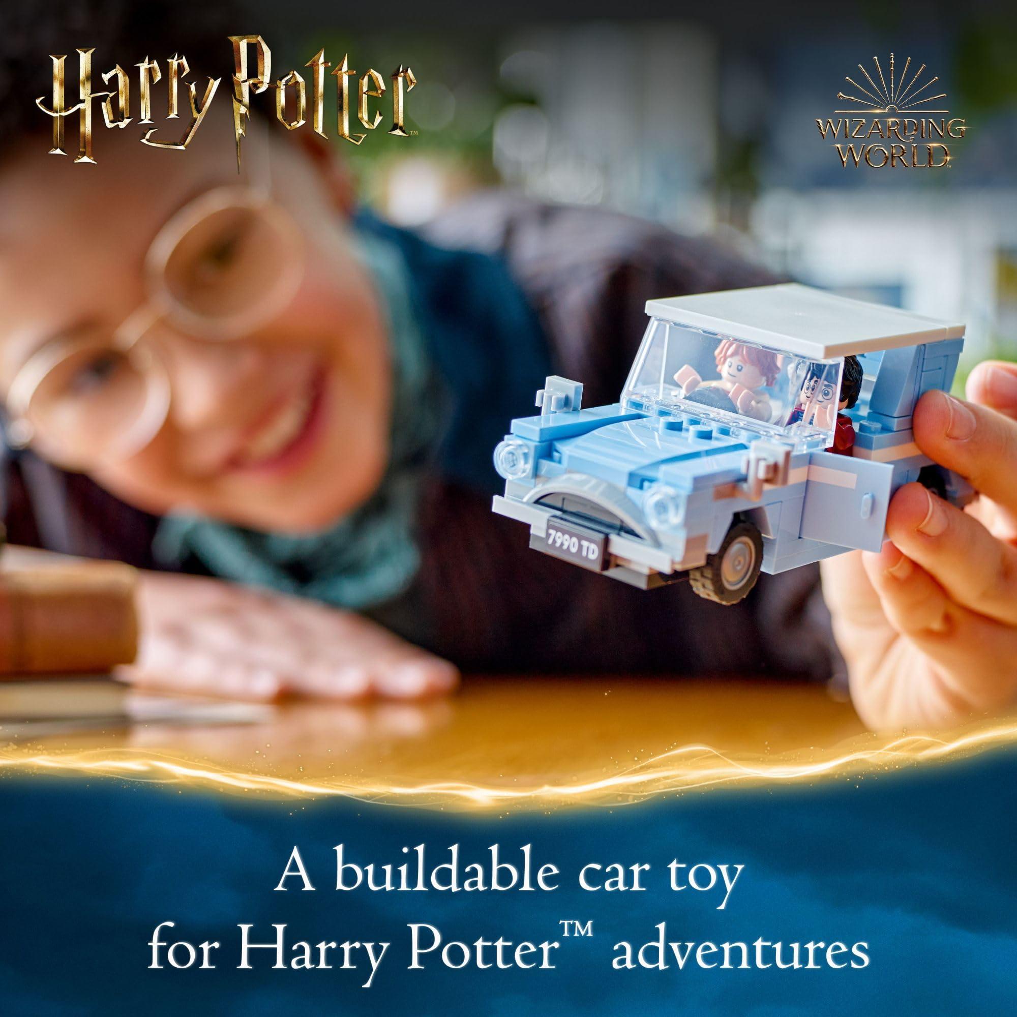 LEGO Harry Potter Flying Ford Anglia, Buildable Car Toy with 2 Minifigures for Role Play, Fantasy Playset for Kids, Harry Potter Car, Gift for Boys, Girls and Any Fan Ages 7 and Up, 76424 - Image 2