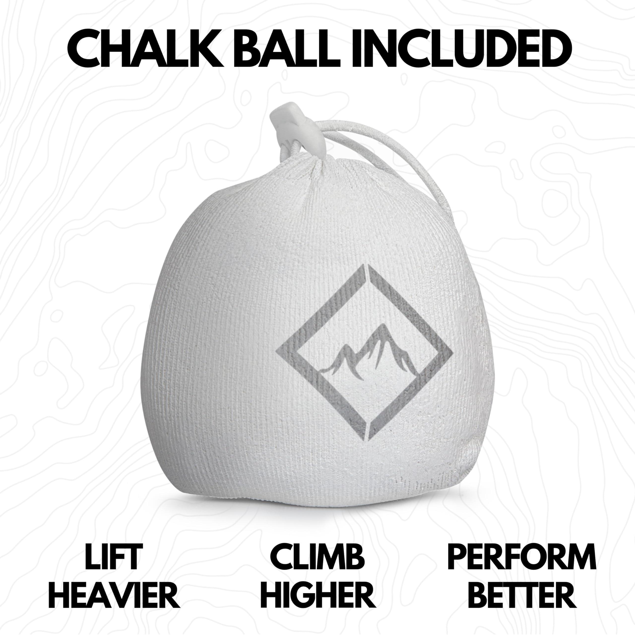 Chalk Bag + Refillable Chalk Ball - Iconic Topographical Map, Draw String Closure, 2 Zippered Pockets, & Brush Holder - Climbing Chalk Bag for Rock Climbing, Bouldering, Weightlifting, Gymnastics - Image 2