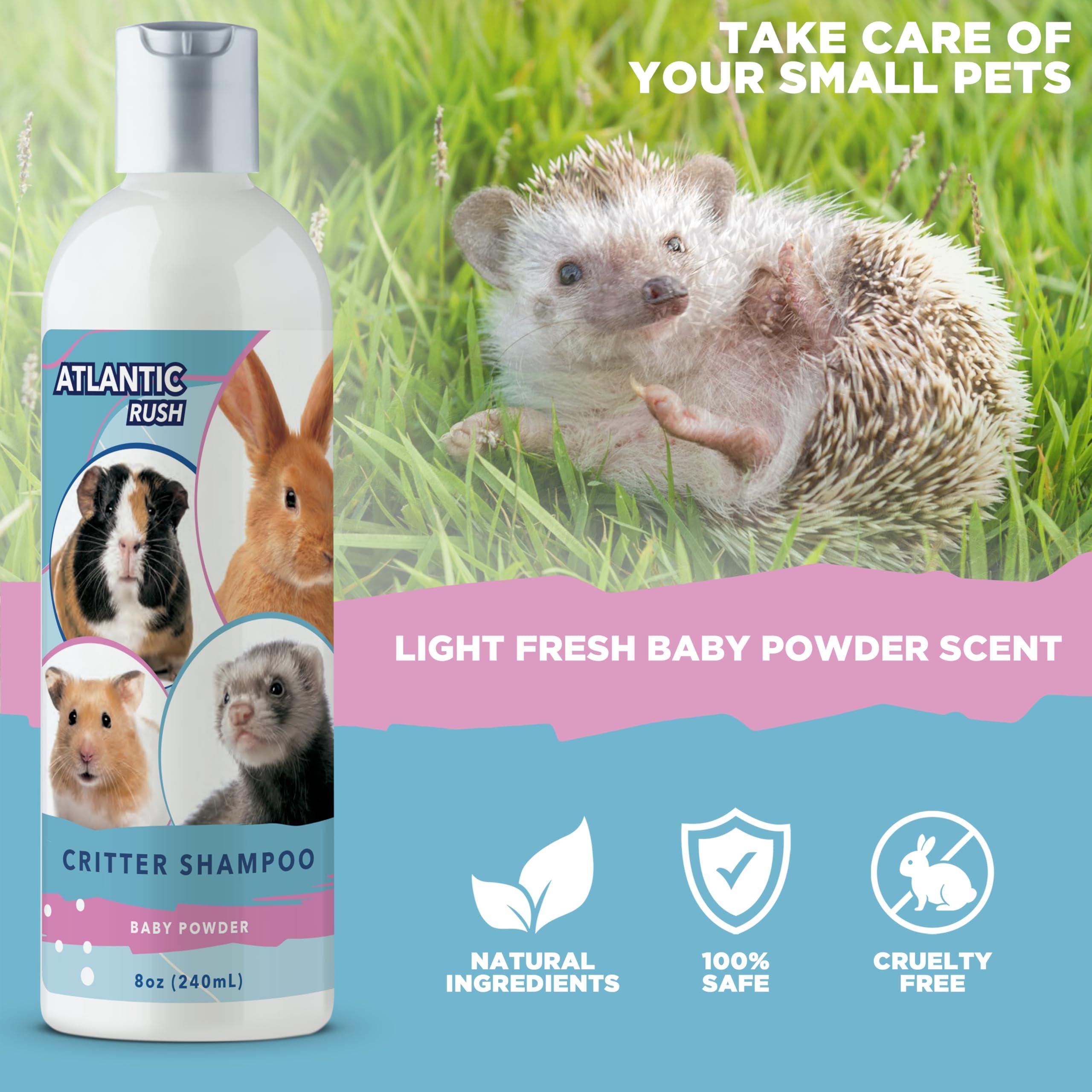 Critter Shampoo for Small Pets - 8oz Small Animal Baby Powder Scented Shampoo - Pet Shampoo for Small Critters Including Ferrets, Guinea Pigs, Rabbits, Hedgehogs, Hamsters & Sugar Gliders - Image 5