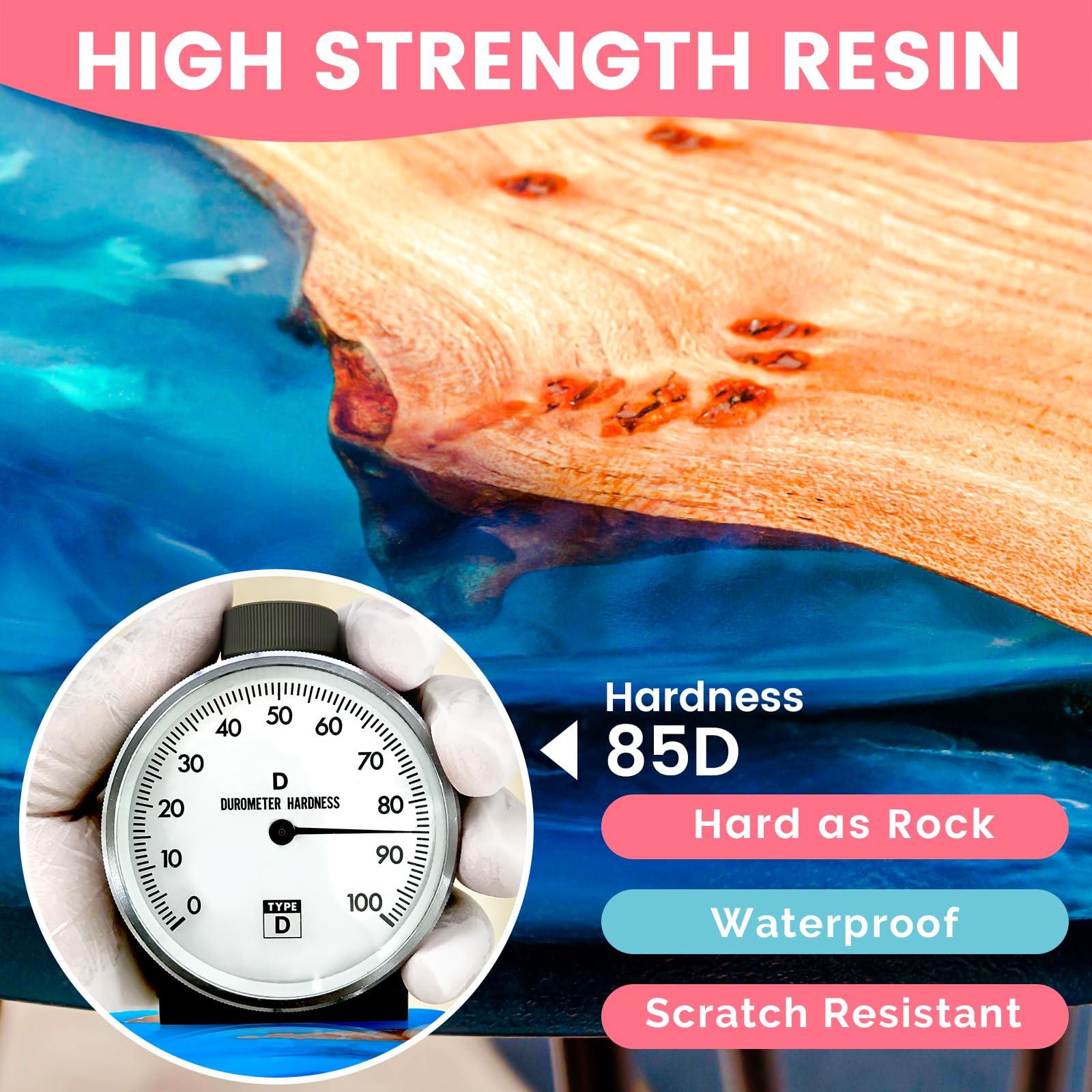 NASUBI Epoxy Resin Kit - 68OZ Crystal Clear Resin for Crafts, Mold, Wood, Jewelry Making, Art Casting Resin for Art, NO Bubble, 2 Part Clear Epoxy with Silicone Cups, Sticks, Pigment - Image 6