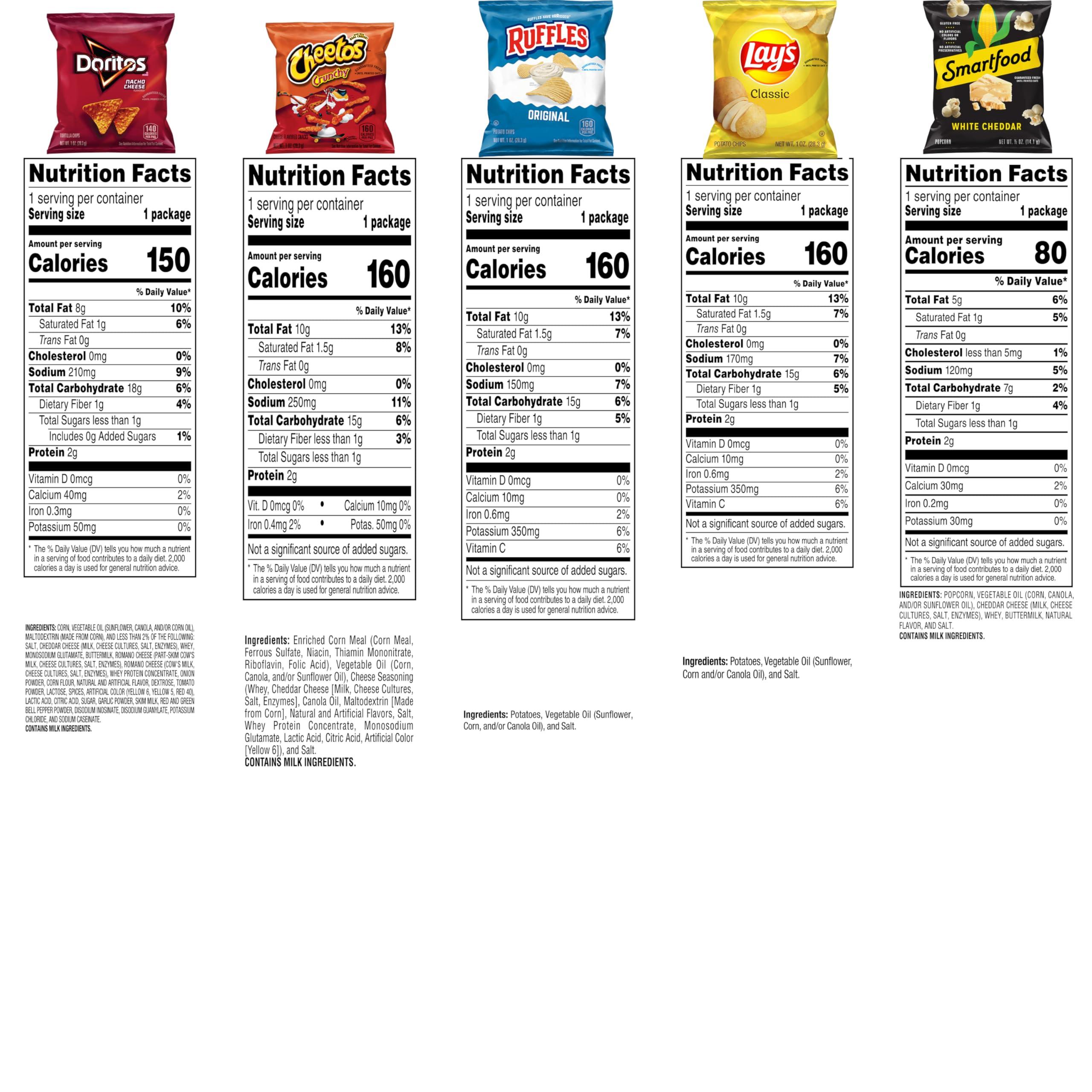Frito-Lay Classic Mix Variety Pack, Single Serve Snack Bags (Pack of 21) - Image 2