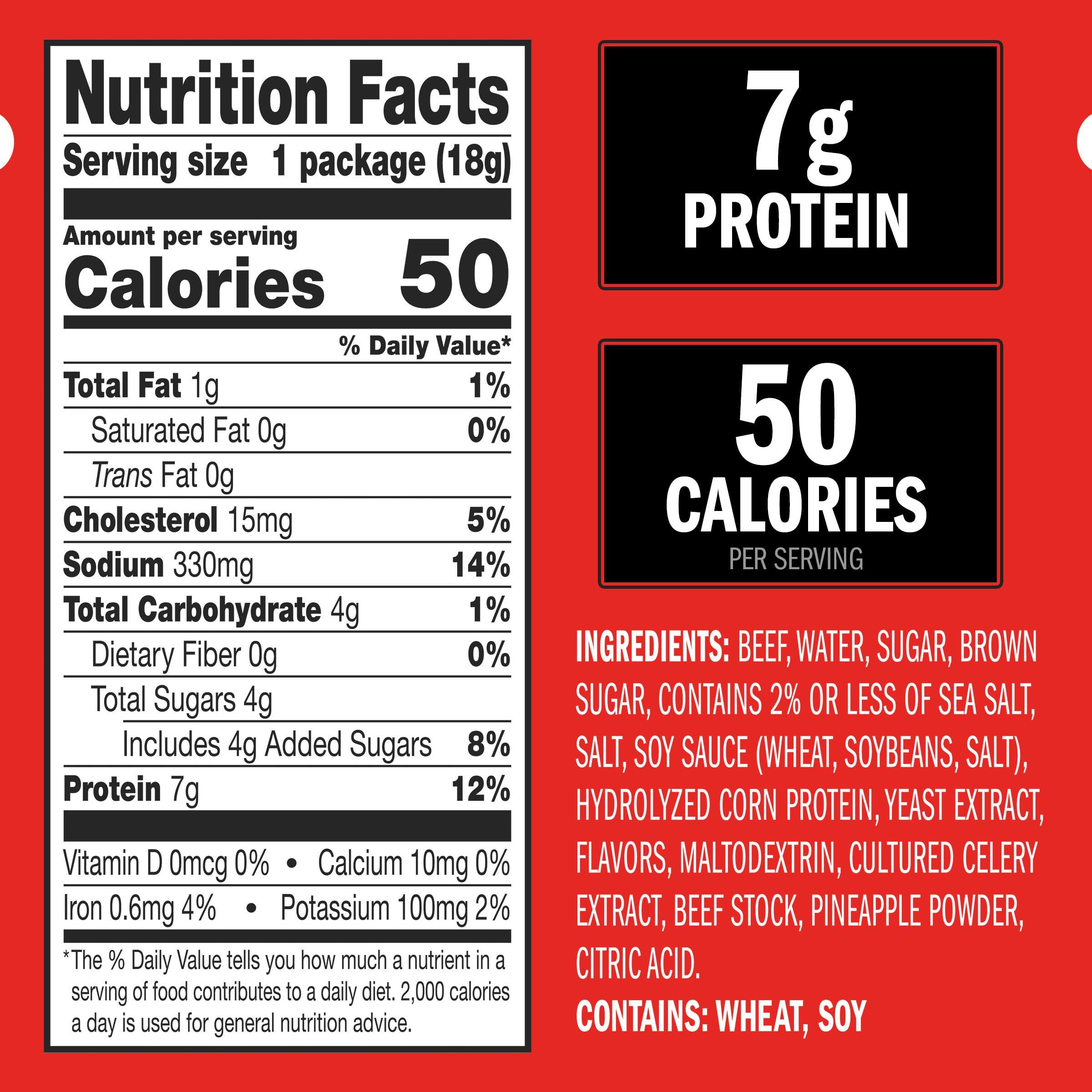 Jack Link's Beef Jerky, Original, Multipack Bags - Flavorful Meat Snacks for Lunches, Ready to Eat Protein Snacks, Individual Packs - 7g of Protein, Made with 100% Beef - 0.625 oz (Pack of 5) - Image 2