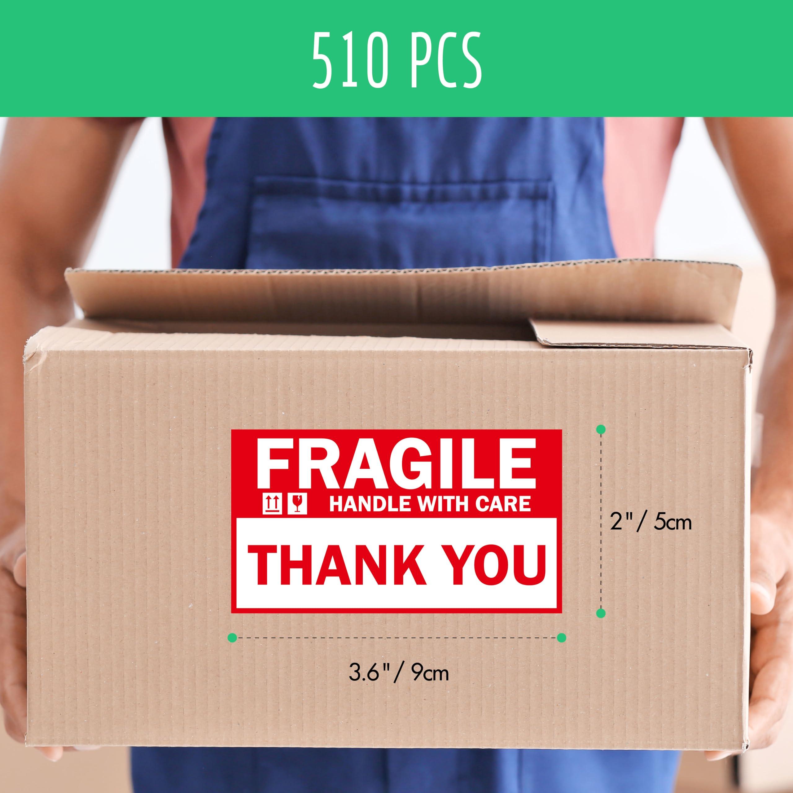510PCS Home Moving Labels, 5 Color Coding Labels Packing Box Stickers with 85 Fragile Stickers & 85 Blank Ones, Packing Labels Apartment Moving Helper (Each Measures 2” x 3.6”) - Image 2