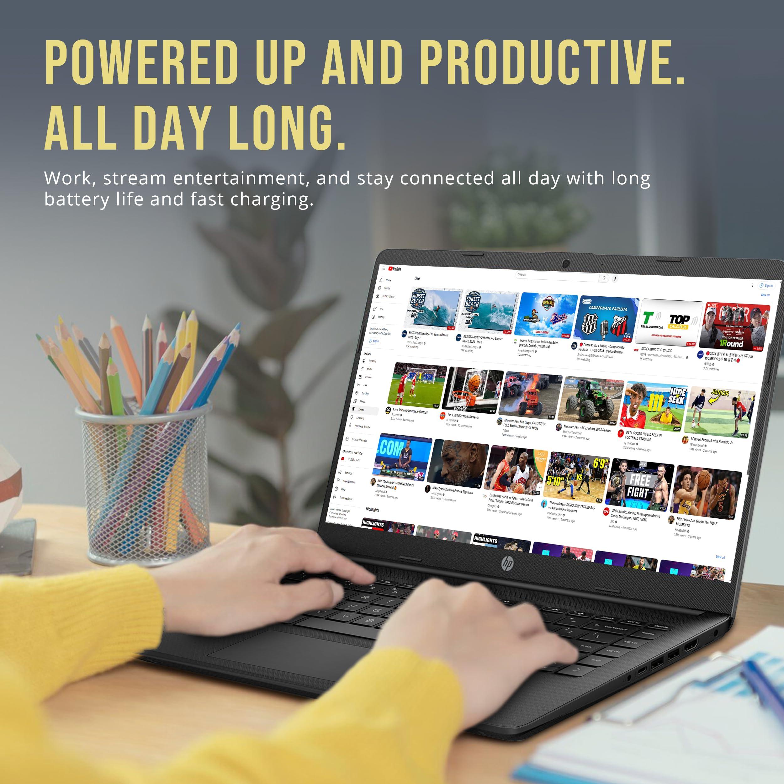 HP Stream 14" HD BrightView Laptop, Intel Celeron N4120, 16GB RAM, 288GB Storage (128GB eMMC + 160GB Docking Station Set), Intel UHD Graphics, 720p Webcam, Wi-Fi, 1 Year Office 365, Win 11 S, Black - Image 7
