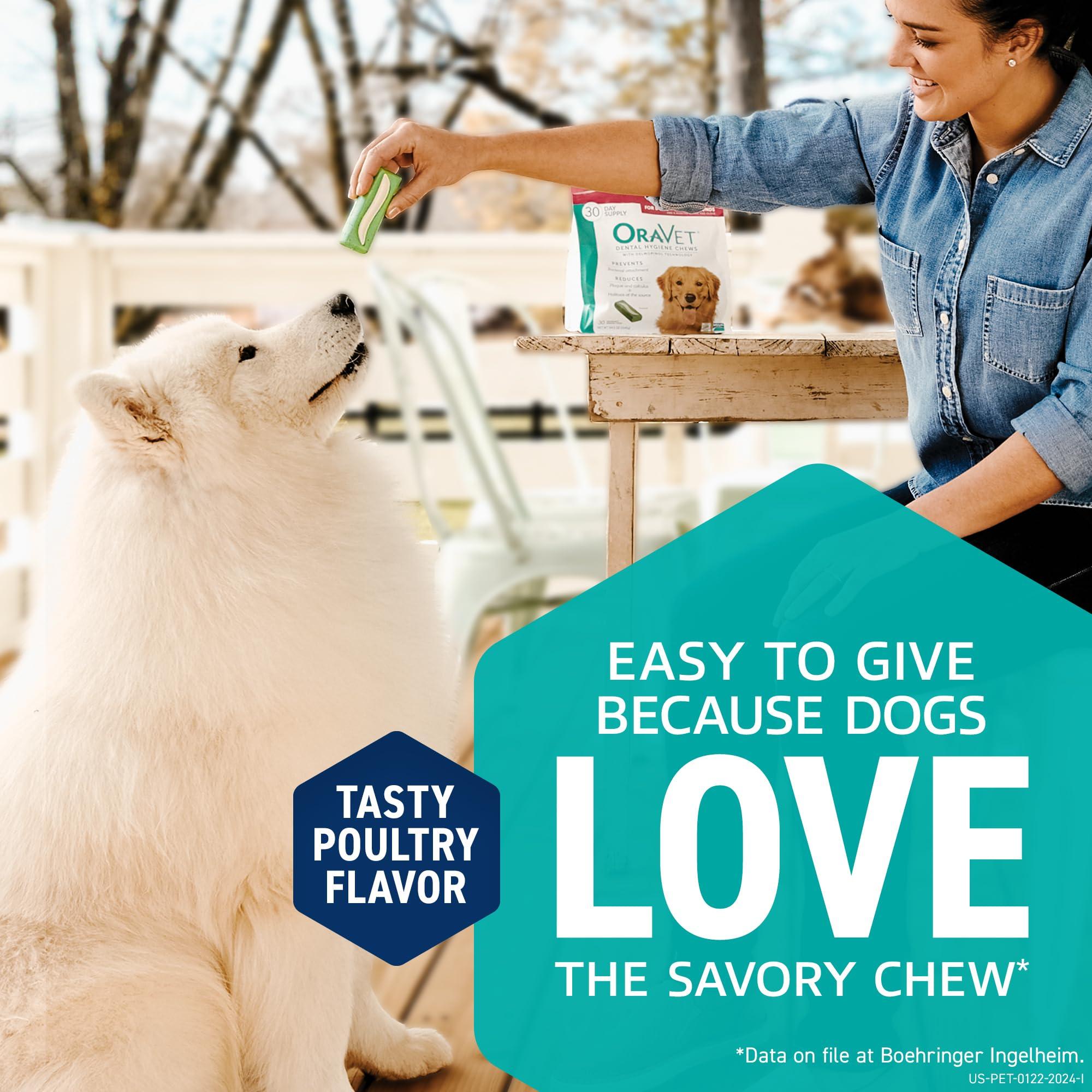 ORAVET Dental Chews for Dogs, Oral Care and Hygiene Chews (Small Dogs, 10-24 lbs.) Blue Pouch, 30 Count - Image 8